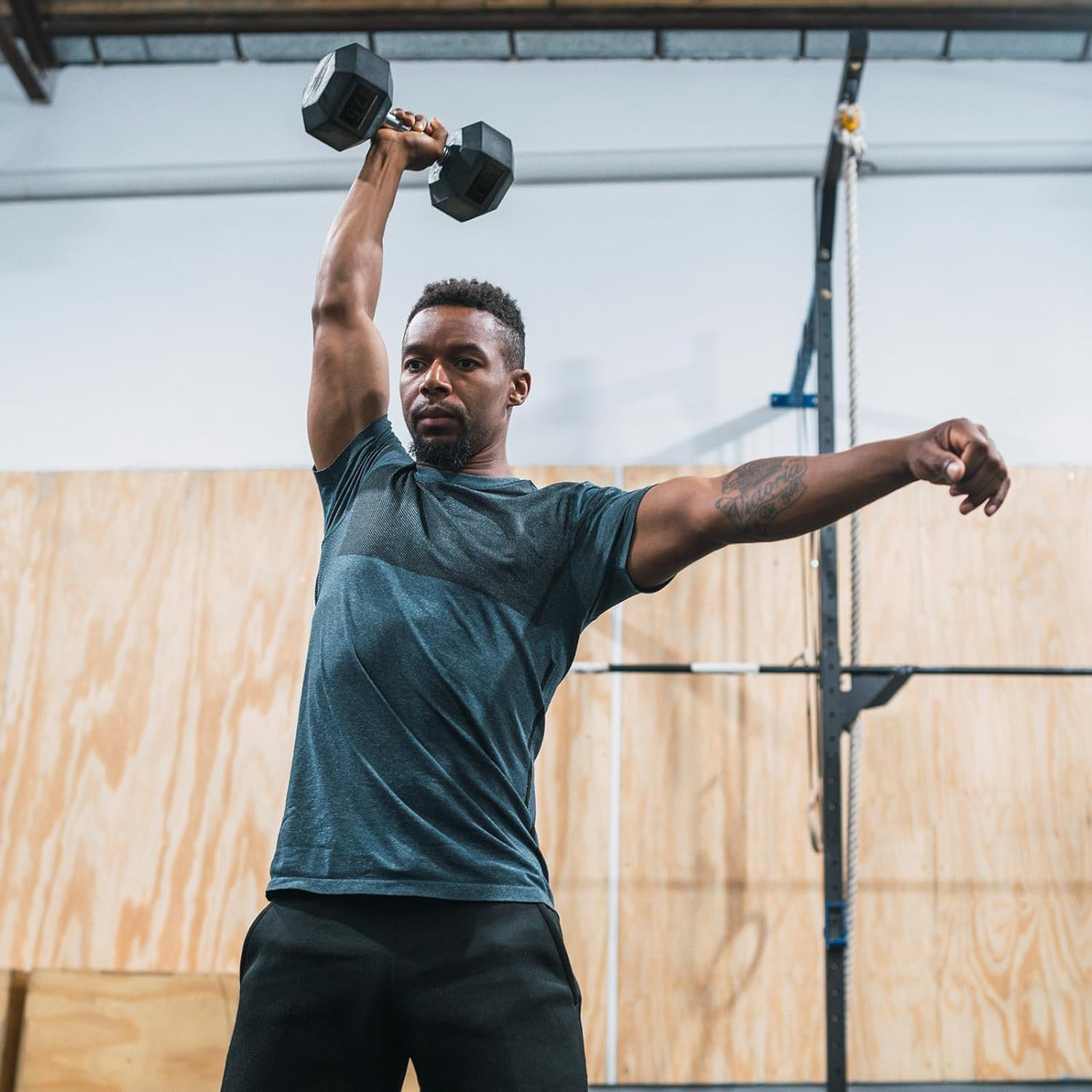 HCE Rubber Hex Dumbbell (25KG,27.5KG,35KG,40KG, Single Piece Available): Heavy-Duty Weights for Weight Lifting, Strength Training & Home Gym Fitness Sports Equipment