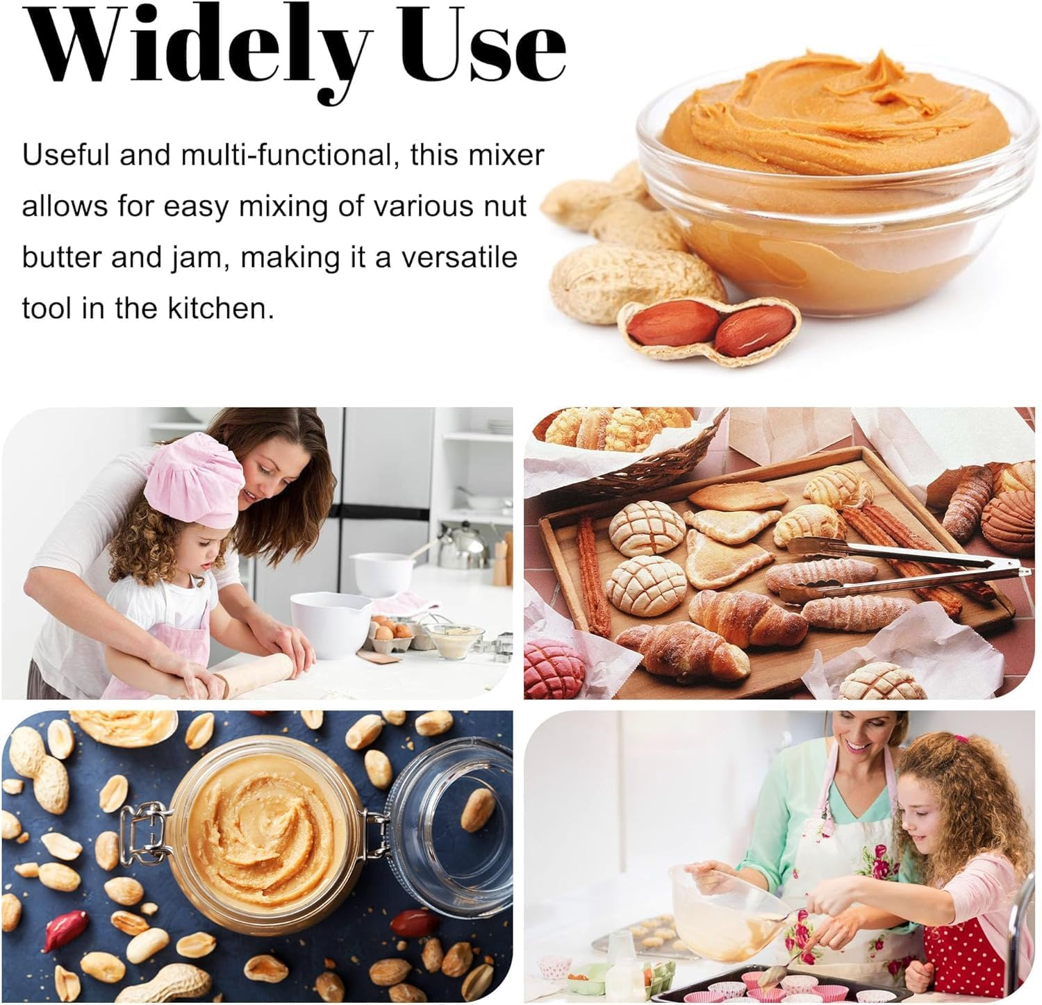 1Pc Nut Butter Stirrer,Peanut Butter Stirrer Tool,Stainless Steel Peanut Butter Stirrer Peanut Butter Mixer,Stainless Steel Peanut Butter Manual Stirrer with Scraper image number 6