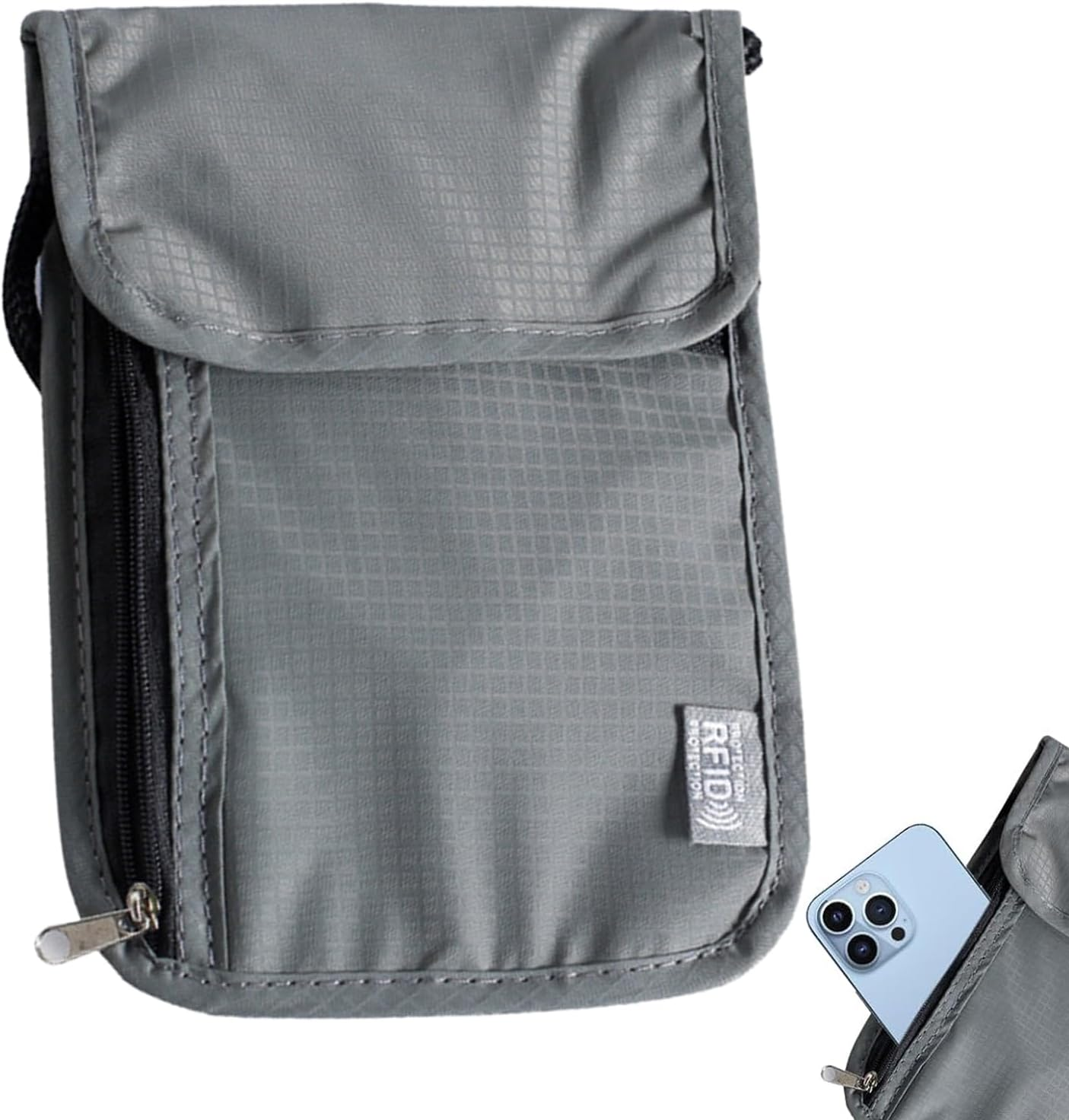 Sag Blocking Blocking R F I D, Nylon Storage Storage Bag R F I D Waterproof ID Bagure Brush Anti-Theft Bag Neck Thumb Magnetic Card Document Card image number 4