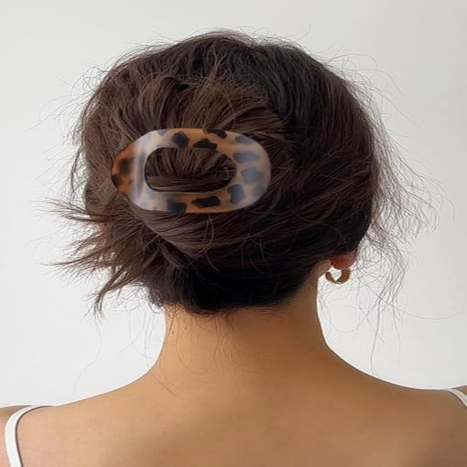 4-Piece Leopard Print Flat Clip, Suitable for Women of All Hair Sizes - Women'S Flat Hair Clip, Comfortable Curved Flat Hair Clip, Safe to Hold Hair, Can Be Worn in Various Occasions, Luxurious Daily Styling Accessory Gift Set (Red, Green, Gray, Beige) image number 6