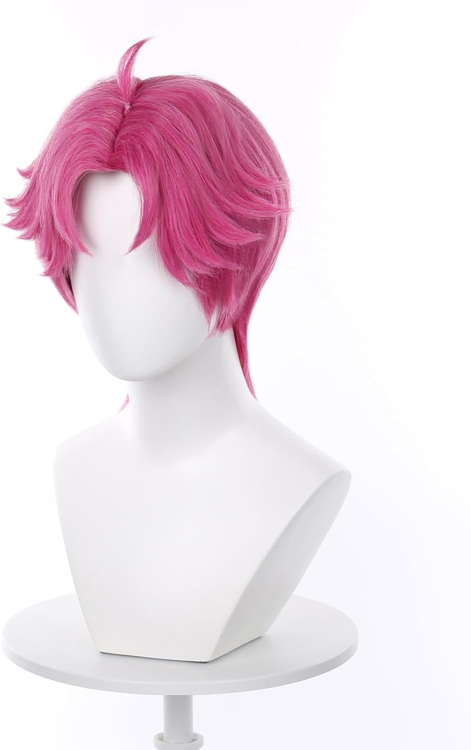 HAMISH Dark Pink Wig Cosplay Wig with Wig Cap Heat Resistant Synthetic Hair for Anime Role Play for Festival, Holiday, Cosplay Party, Comic Exhibition image number 4
