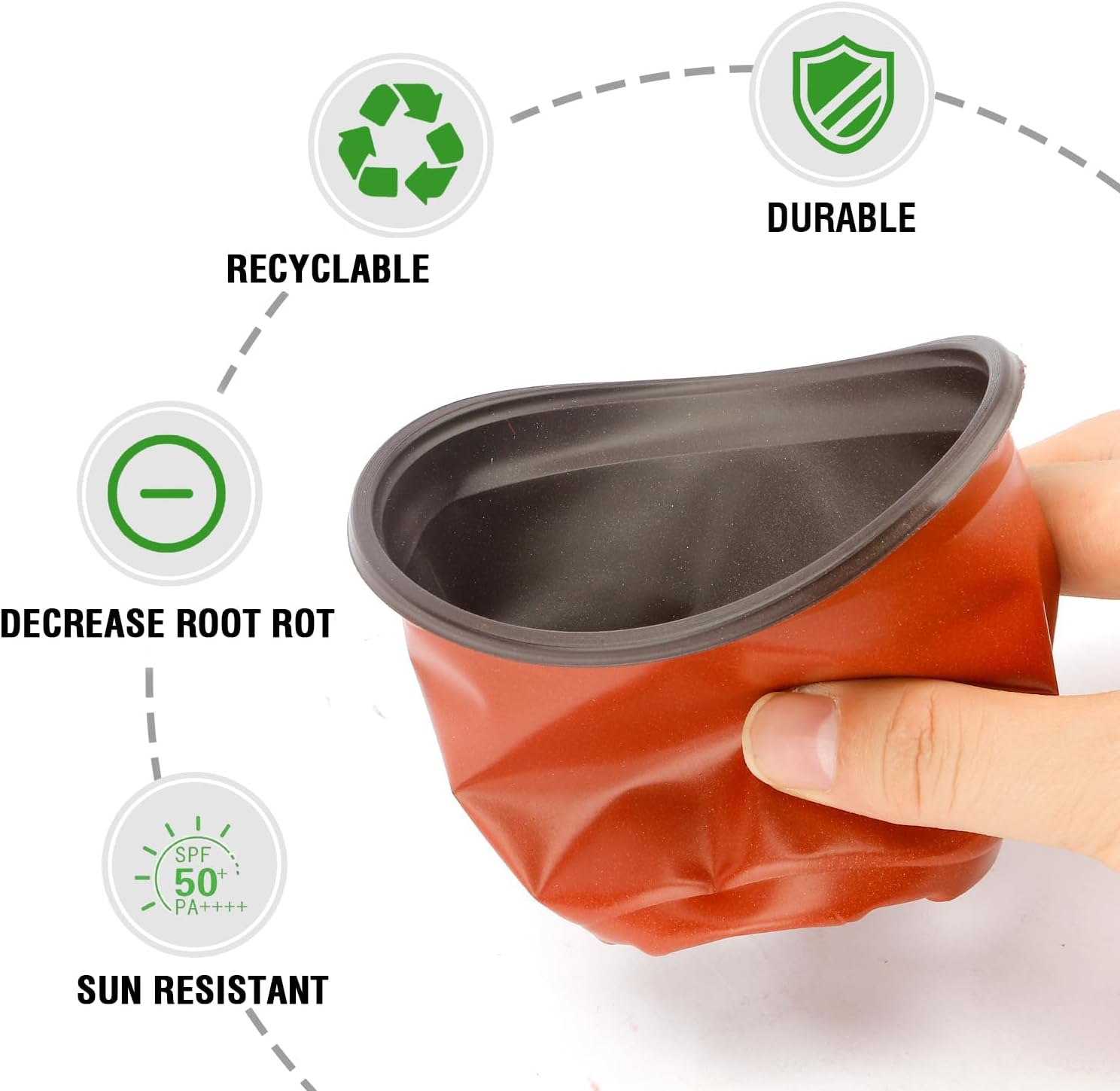 Nursery Pots Planting Pots 4 Inch Plant Pot 100Pcs image number 4