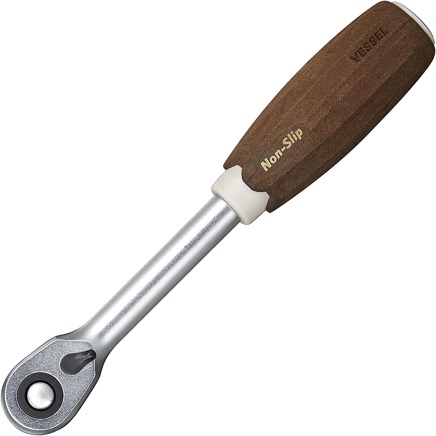 VESSEL HRH3-W Woody Ratchet Handle Non-Slip Grip Insertion Angle 3/8 Inch (9.5 Mm) image number 2