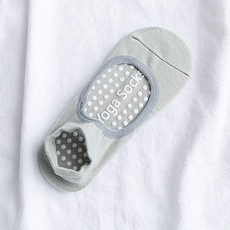 1Pairs Black Yoga Socks Non Slip Massage Pilates Ballet Sock with Grip Exercise Gym