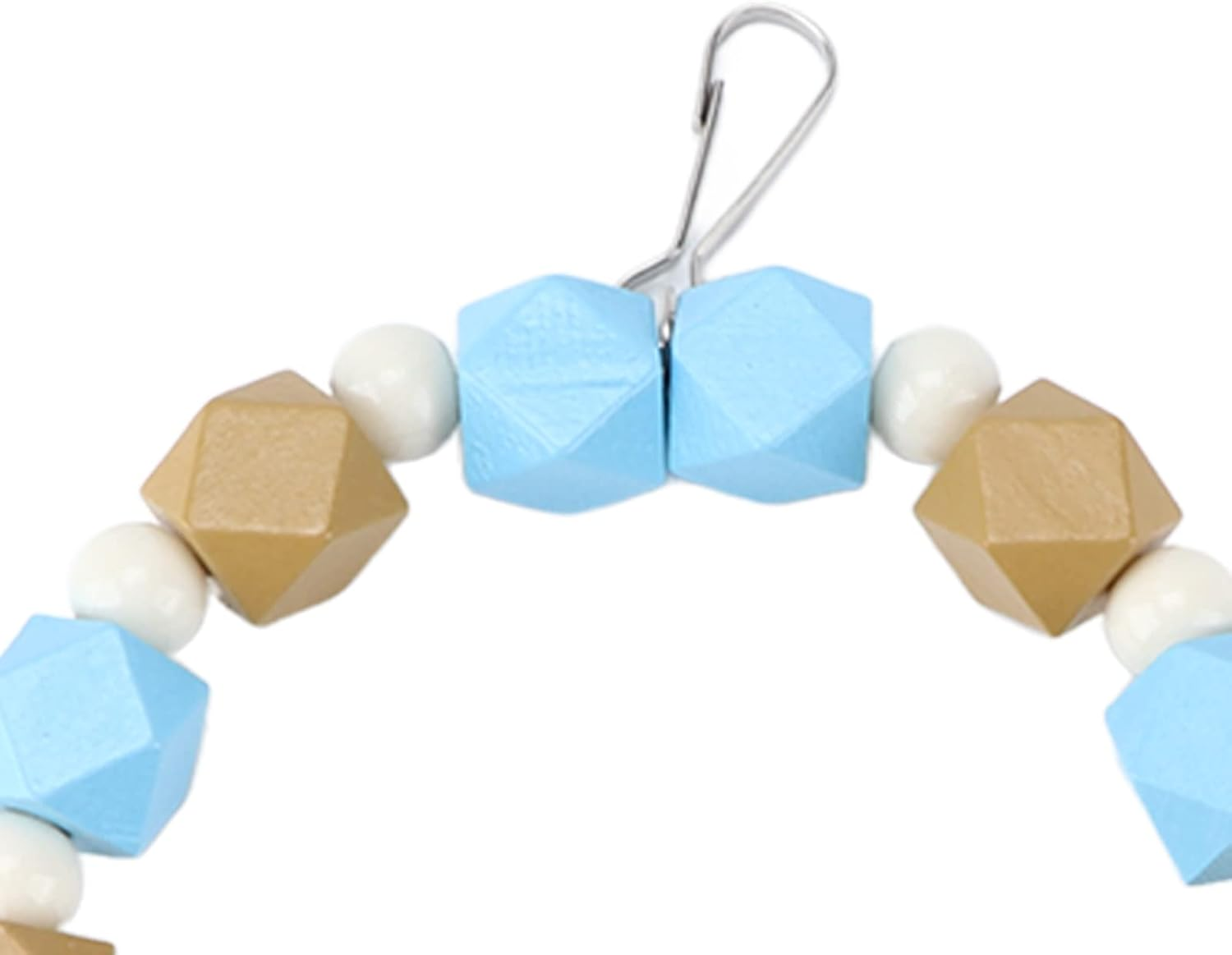 Riuulity Colorful Swing with Bells, Small Medium Size Wooden Block Swing for Movement, Easy to Install for Bird Cage Decoration image number 6