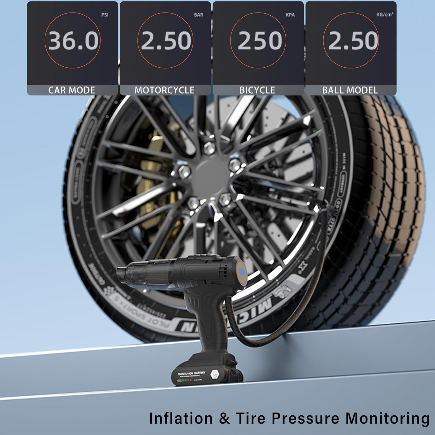 Car Vacuum Cleaner High Power Mini Vacuum Cleaner Rechargeable Handheld Vacuum Portable Cordless Vacuum Cleaner, Air Pump, Pire Pressure Gauge, and Flashlight All in One image number 5