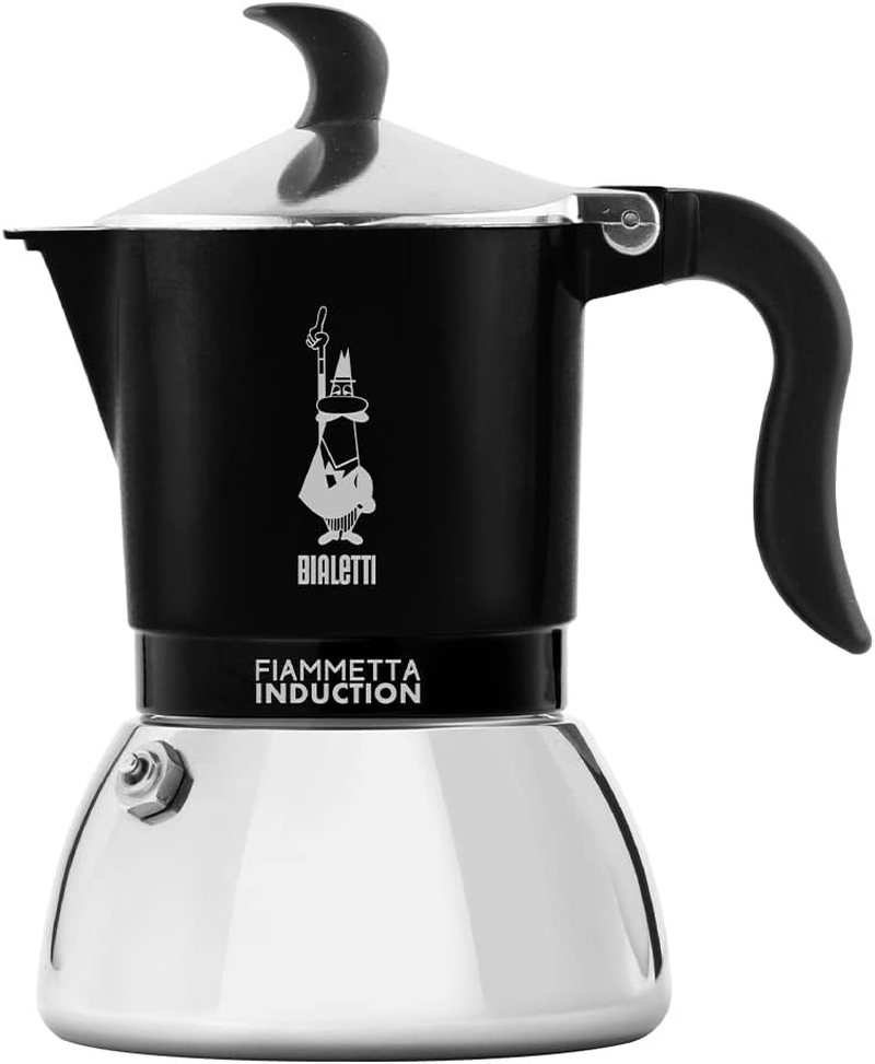 Bialetti Fiammetta Induction Coffee Maker, Aluminium, Steel, Red, 2 Cups