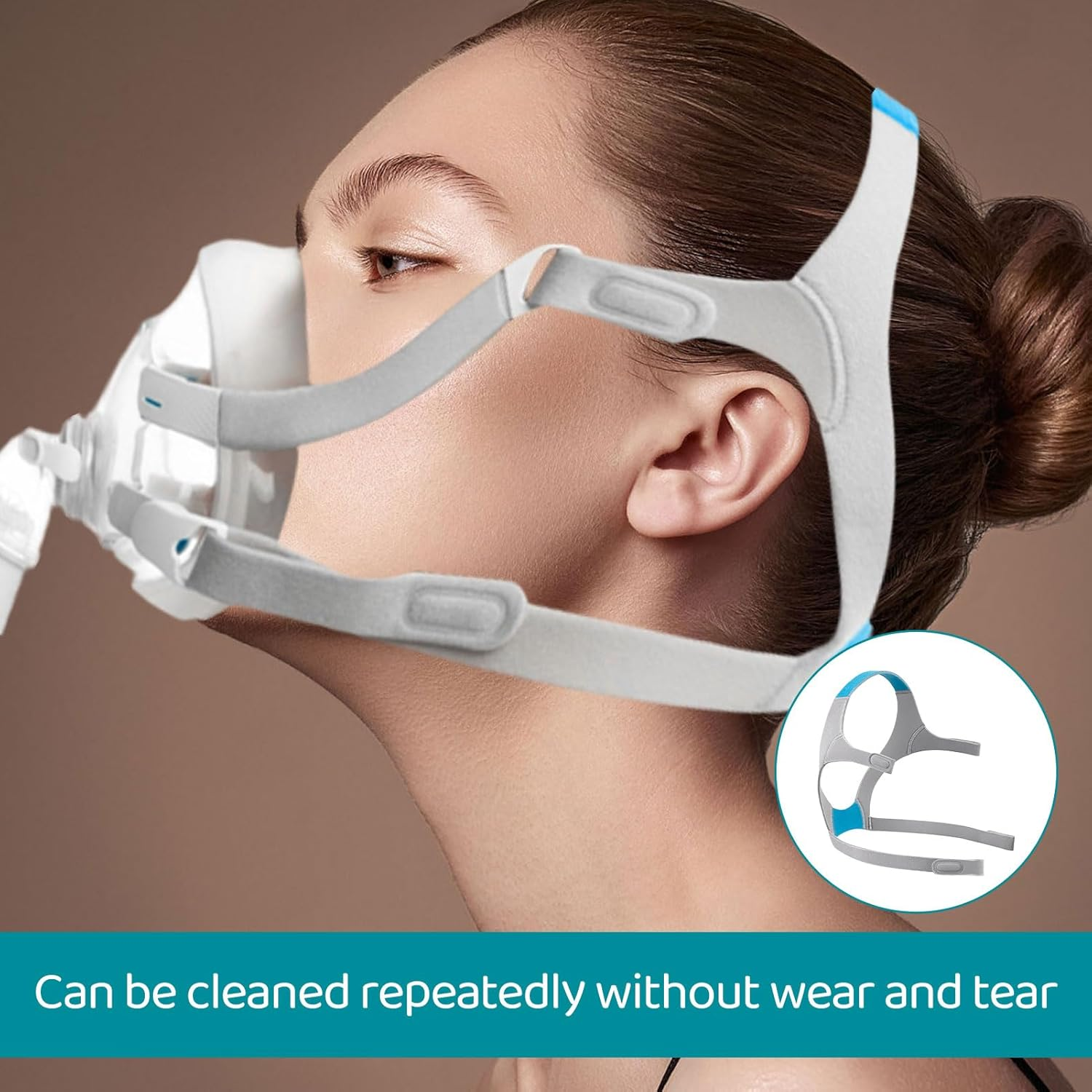 CPAP Mask Headgear, 2 Pcs Headgear for Resmed Mask, Straps for Resmed F20 Headgear, CPAP Machine Straps Compatible with Airfit F20/Airtouch F20, Ultra-Soft Nylon and Great Stickiness