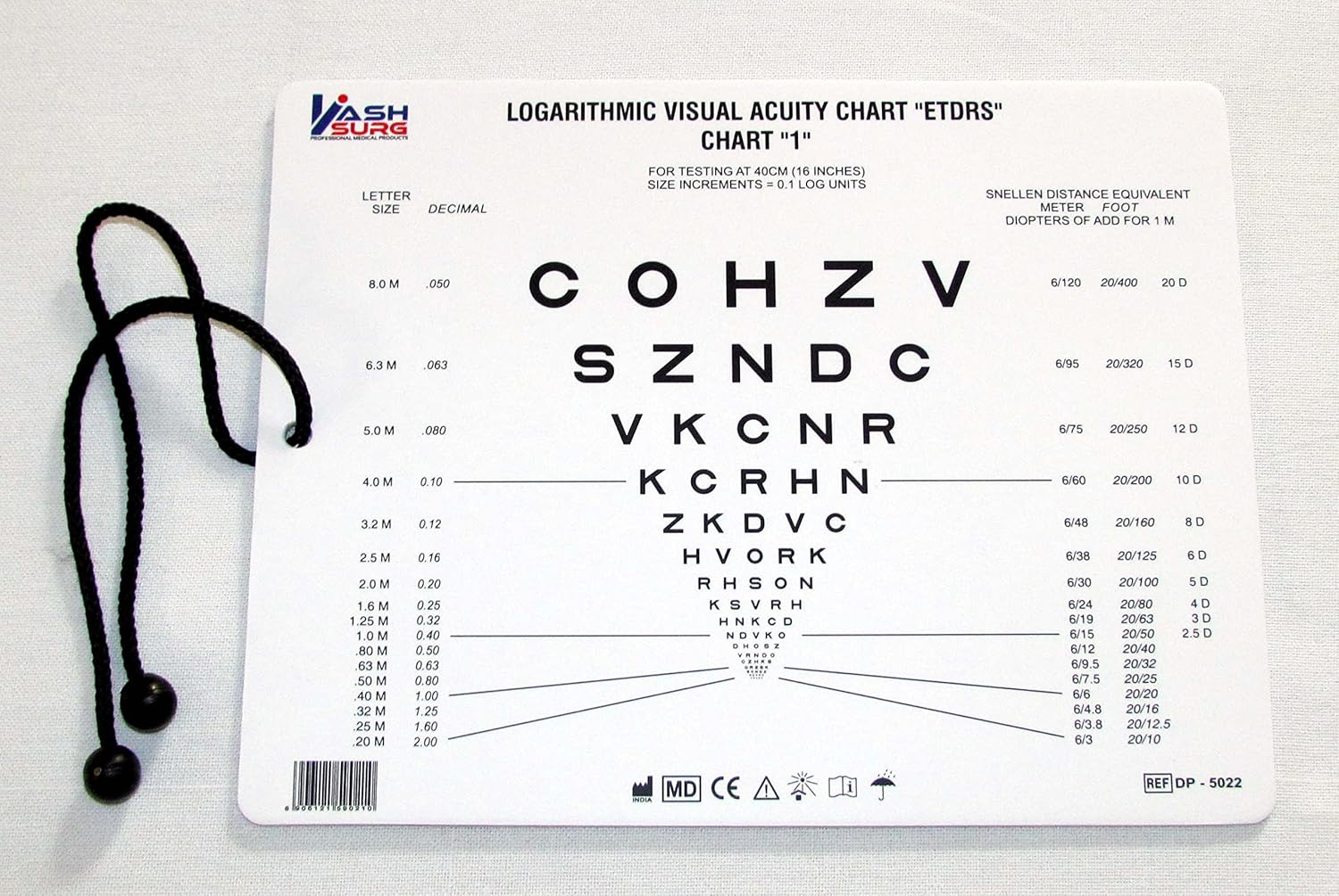 Sloan Letter near Vision Chart with Proportional Spaced DP-5022