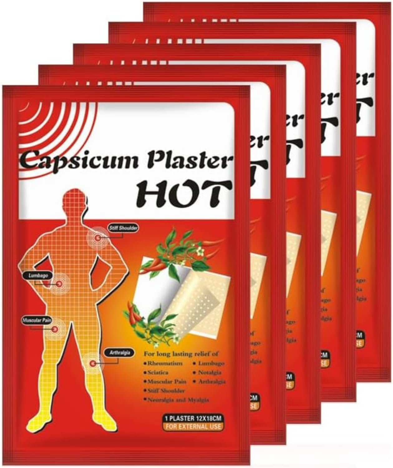 Capsicum Plaster Hot Patch Pain Relieving Large