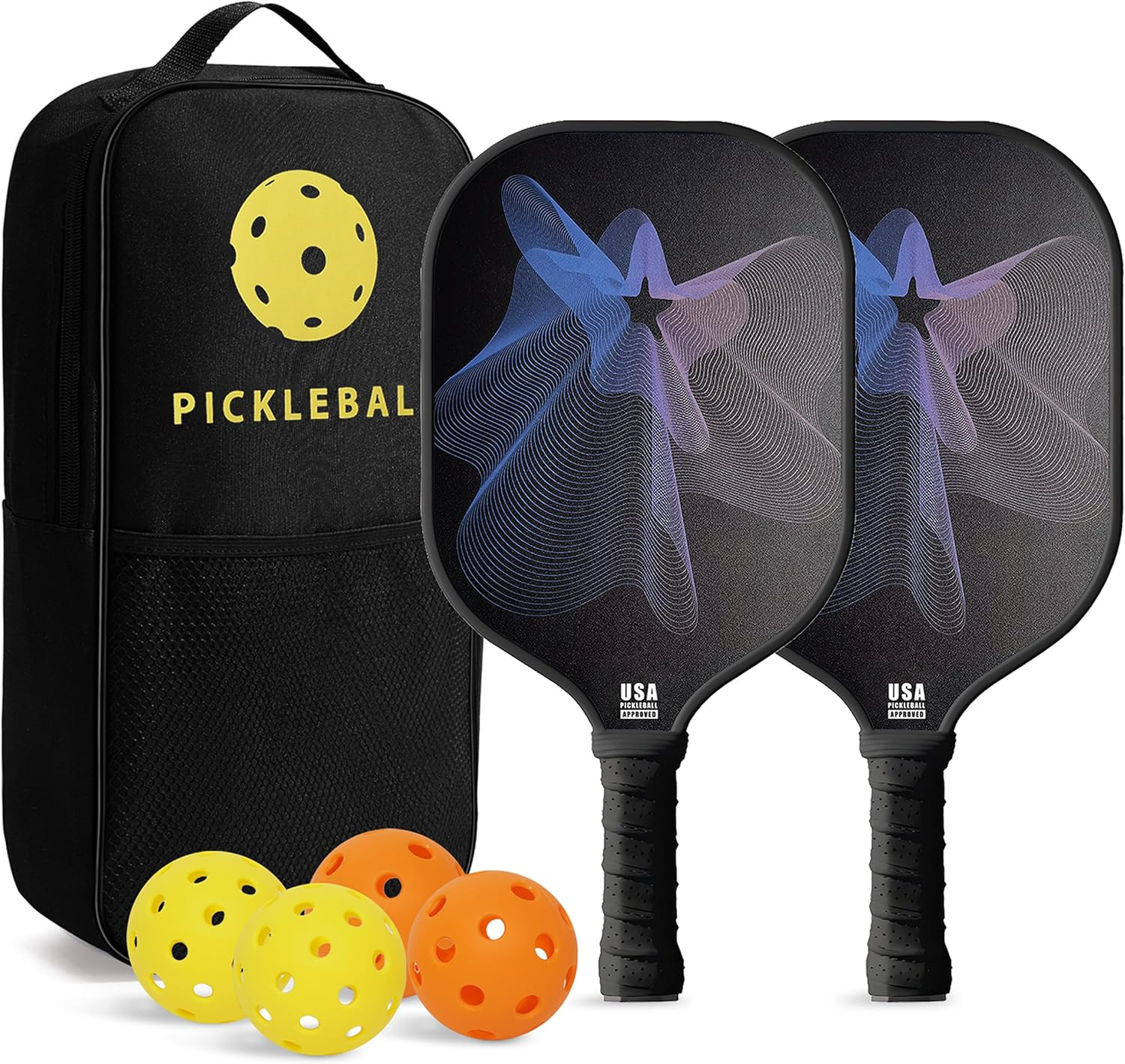 Pickleball Paddles, USAPA Approved Carbon Fiber T300 Surface, Men'S and Women'S Pickleball Pad Set image number 5