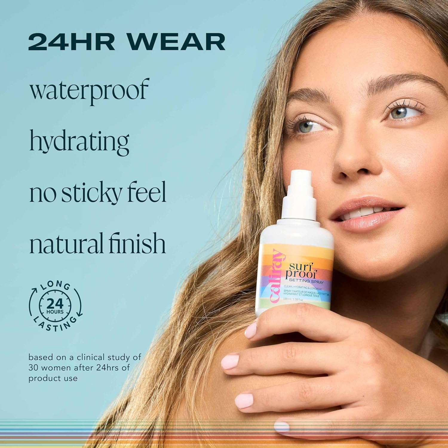 Caliray Surfproof Hydrating Setting Spray with Niacinamide 3.4 Oz / 100 Ml image number 4