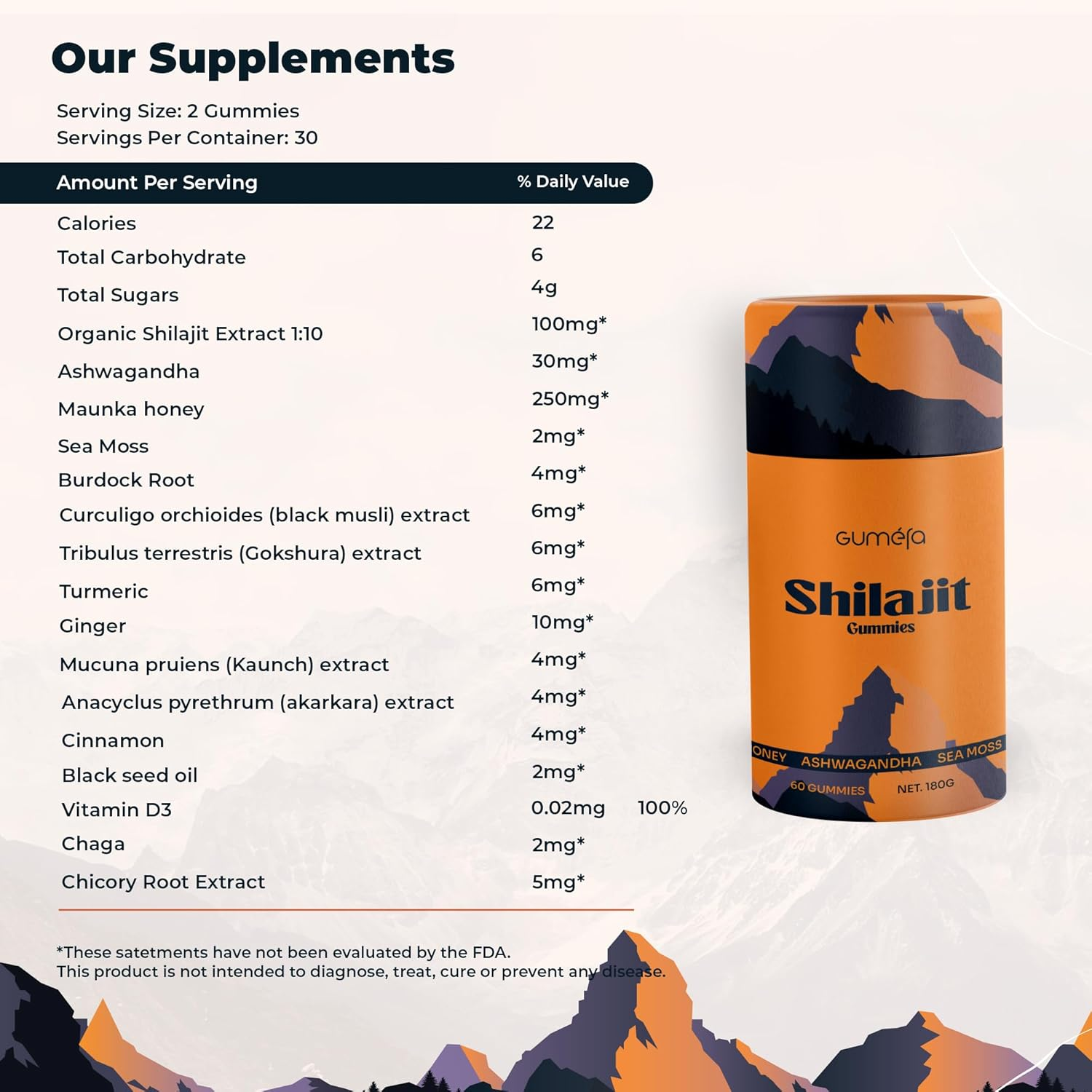 Pure Himalayan Shilajit Gummies for Men & Women | with Ashwagandha, Gokshura, Manuka Honey, Sea Moss & Black Seed Oil | 3000Mg Fulvic Acid & 85+ Trace Minerals | No Added Sugar | Vegan & Non-Gmo | 60 Gummies image number 4