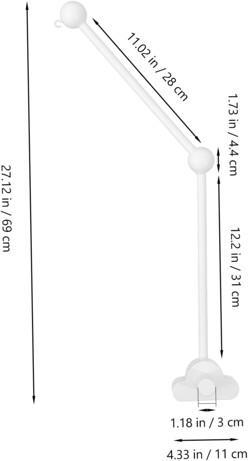Wooden Crib Mobile Bracket Mobile Arm for Crib Bed Hanger Arm Holder Bell Support image number 1