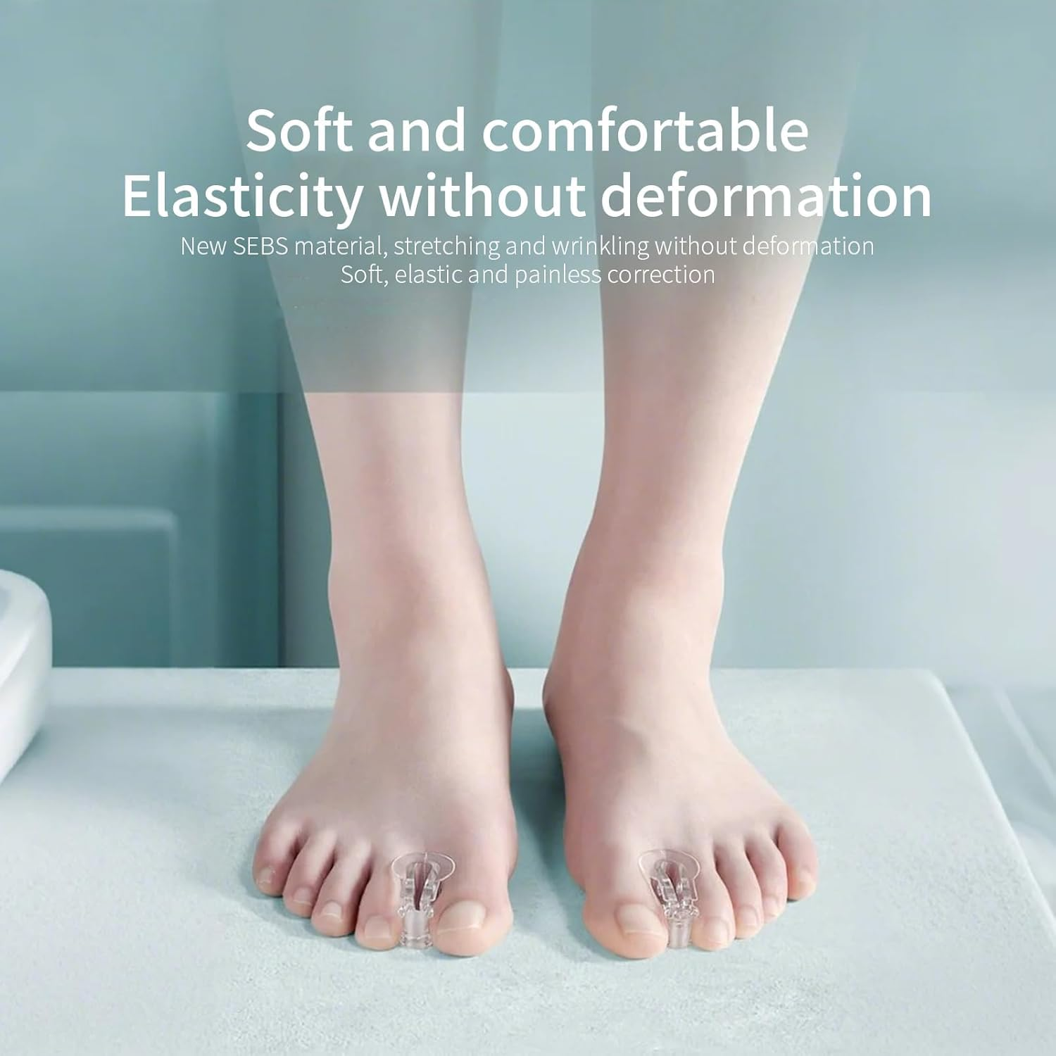 Memnun'S Soft and Highly Elastic SEBS Toe Separators, Hallux Valgus, Bunion,Hammer Toe, Overlapped Toe Corrector, Yoga Toe Separator, 10 Pieces image number 5