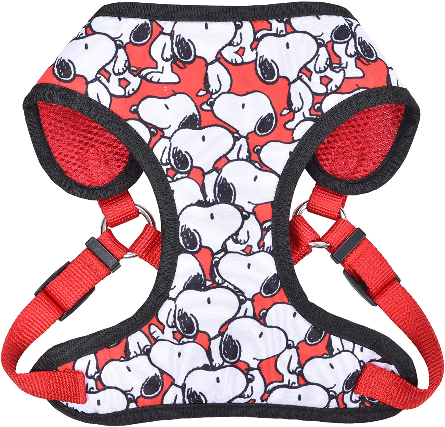 Fetch for PETS Peanuts Charlie Brown Snoopy Red Dog Harness, Medium, Cartoon Pattern, No Pull, Dog Apparel & Accessories