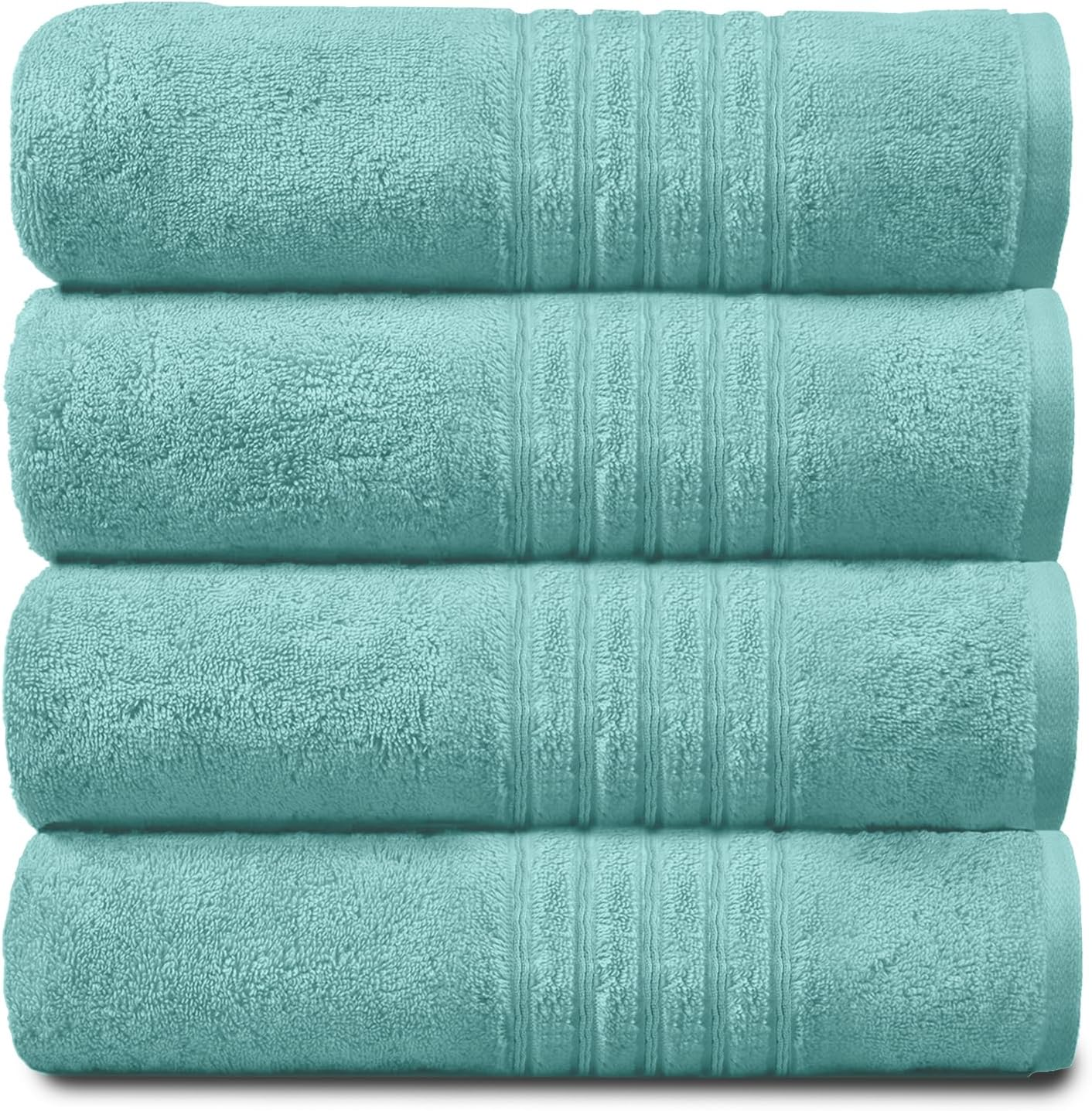 GC GAVENO CAVAILIA 4 PK Extra Large Bath Sheet, Water Absorbent Cotton Towels, 450 GSM Quick Dry Towels Set, Charcoal