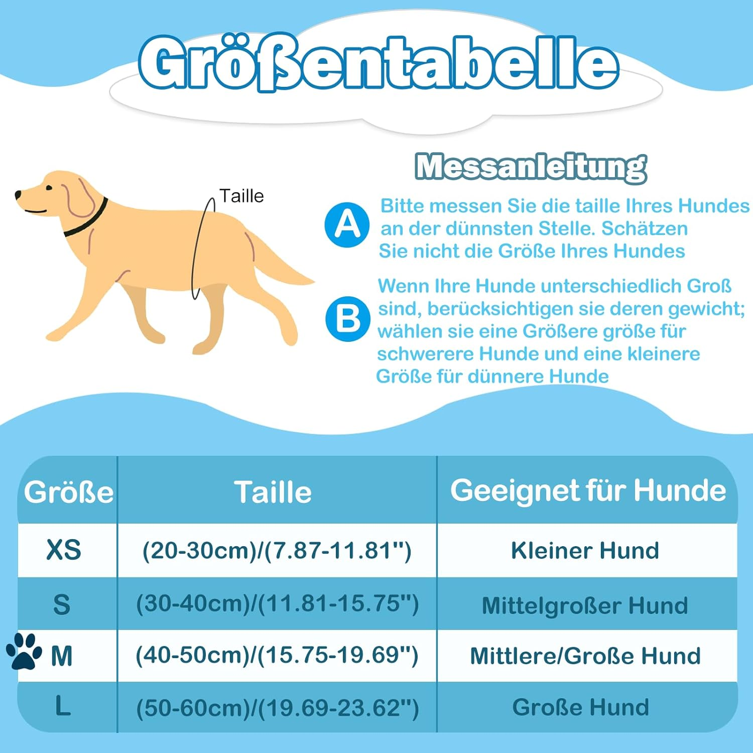 Pack of 3 Reusable Dog Nappies, Highly Absorbent Panties for Female Pets, Hygienic Washable Nappies for Dogs, Nappies for Female Dogs in Heat and Incontinence (M, Pattern 1) image number 5