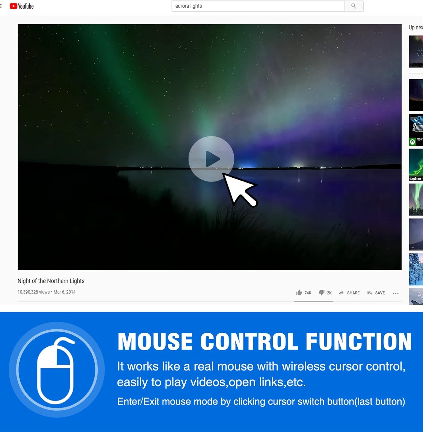 Wireless Presenter Remote with Air Mouse Control, Rechargeable USB Presentation Clicker PPT Pointer RF 2.4GZ Powerpoint Clicker Slide Advancer for Computer Laptop Mac, Red Light - Black image number 5