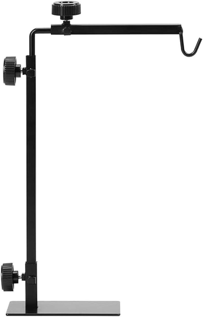 Reptile Lamp Stand,Adjustable 14-25.6" with Metal Floor Light Holder and Support Bracket for Basking Lamps,Reptile Terrarium Heating Lights& Dome Lampshade,Floor Light Holder,Domes Heat Lamp Bracket image number 1