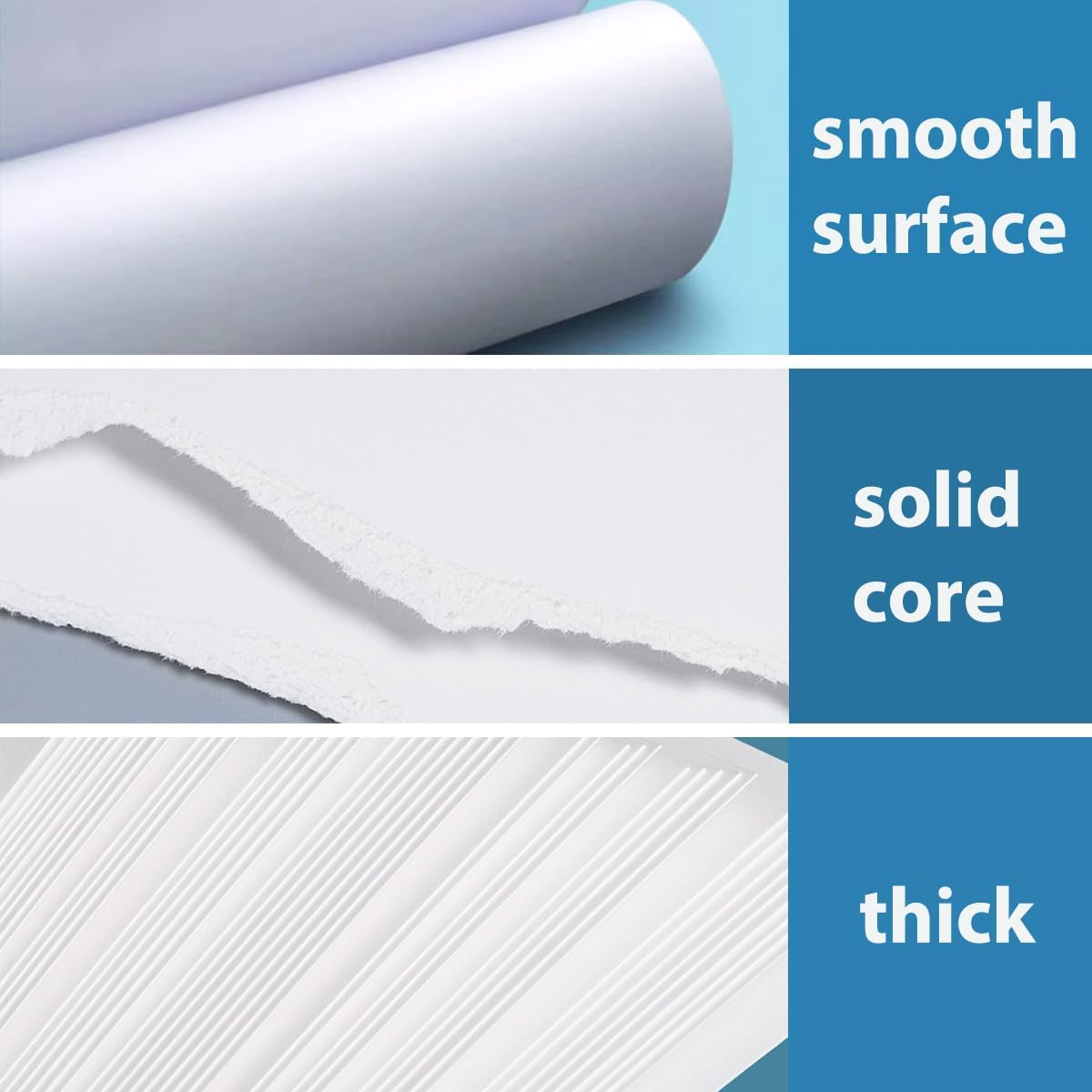 50 Sheets Thick 300Gsm White Cardstock Paper for DIY Projects and Drawing Invitation Making, Smooth Surface, A4 Size (29.7 * 21Cm) image number 2