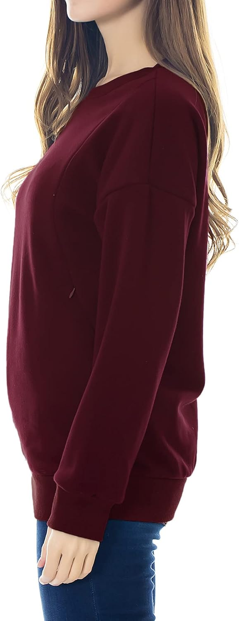 Smallshow Pflege Sweatshirt Langarm T-Shirt Bluse Stillen Pullover Tops Stillshirt image number 5