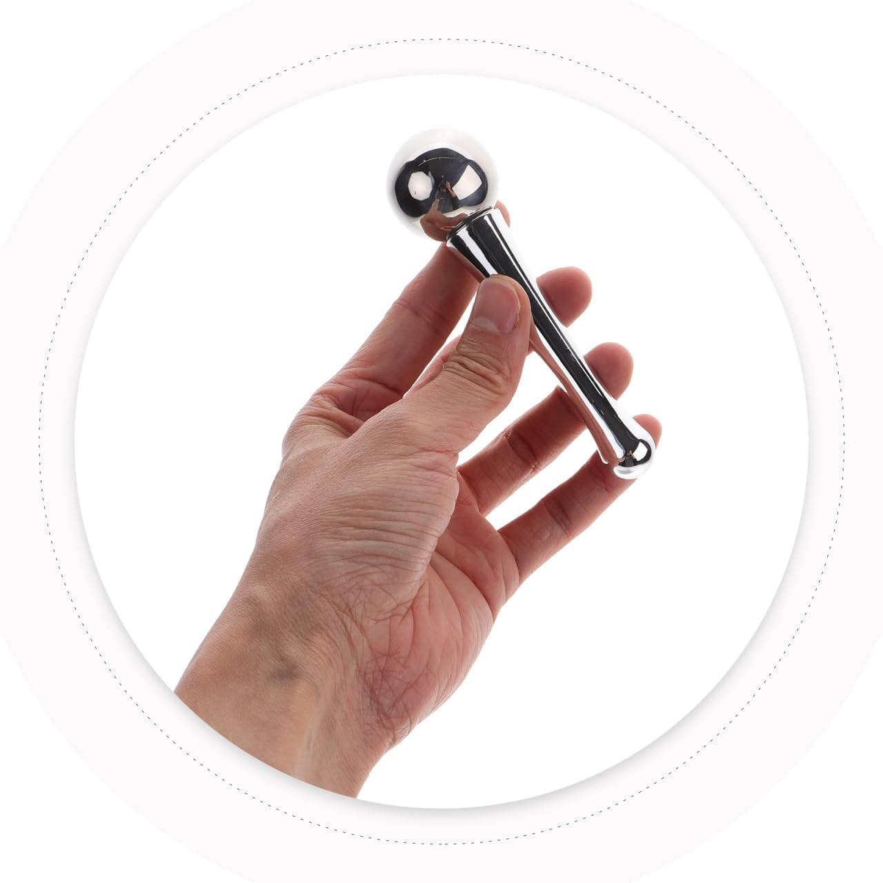 WOFASHPURET Ice Roller for Face and Eye Cooling Stainless Steel Facial Massage Ball for Puffiness Relief and Skincare Routine image number 5