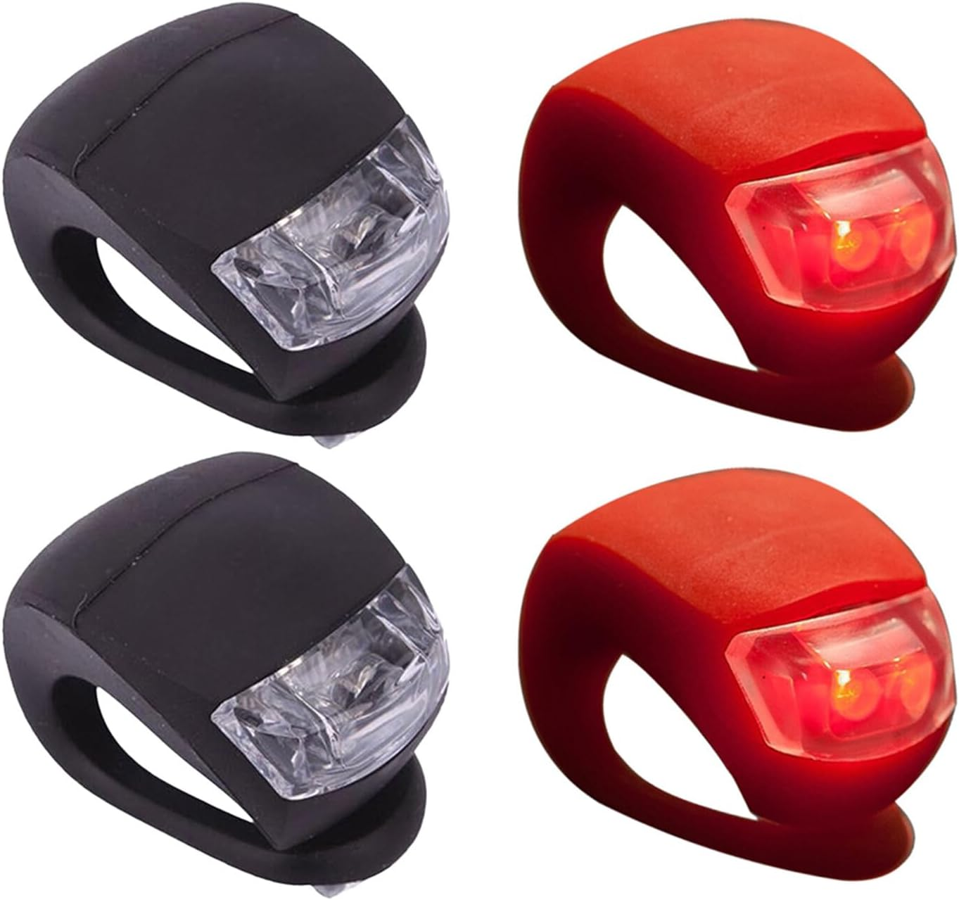 Outanaya 4Pcs Bike Gear Biking Accessories Bike Tail Light Taillight Beetle Silicone Lamp Bike Light Bright Lights Lamp Five Generations Battery Frog Lamp Accesorios Para Celulares