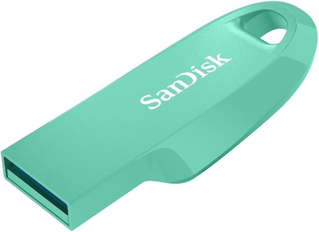 Sandisk Ultra Curve USB 3.2 Gen 1 Flash Drive- CZ550 32GB- USB3.0, Compact Design - Mint Green