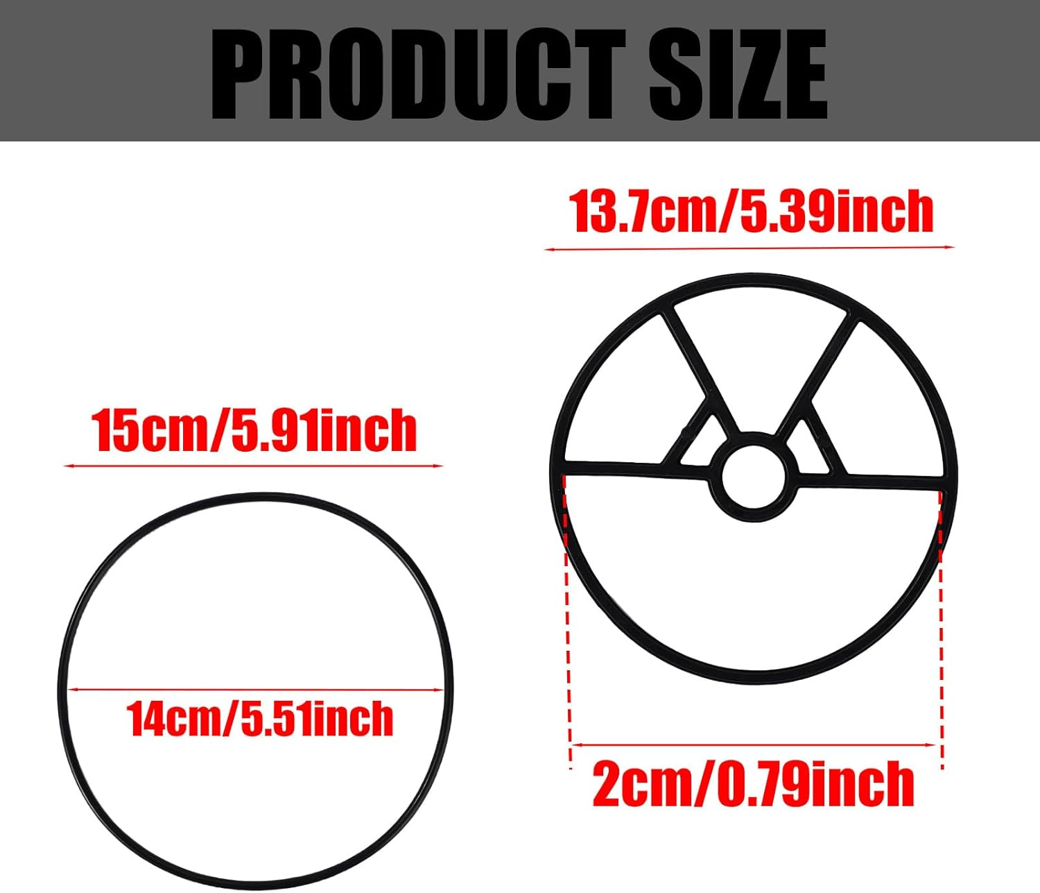 2Pcs Pool Filter Spider Gasket Kit Compatible with Hayward Vari-Flo SP0714T/SPX0714CA, Include 1Pcs Multiport Valve Spider Gasket and 1Pcs O-Ring for Pool Filter Parts Replacement(Black) image number 6