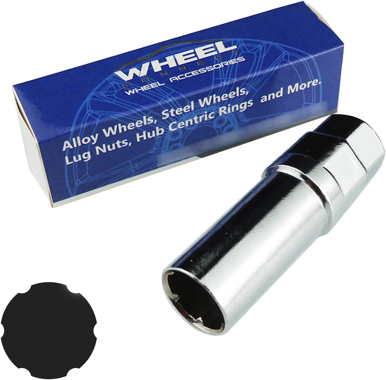WHEEL CONNECT Lug Nuts Key for 6 Spline Drive Lug Nuts and Bolts with Shank Diameter 17.3Mm. Spline Socket, Chrome Finish, Light Version. image number 4