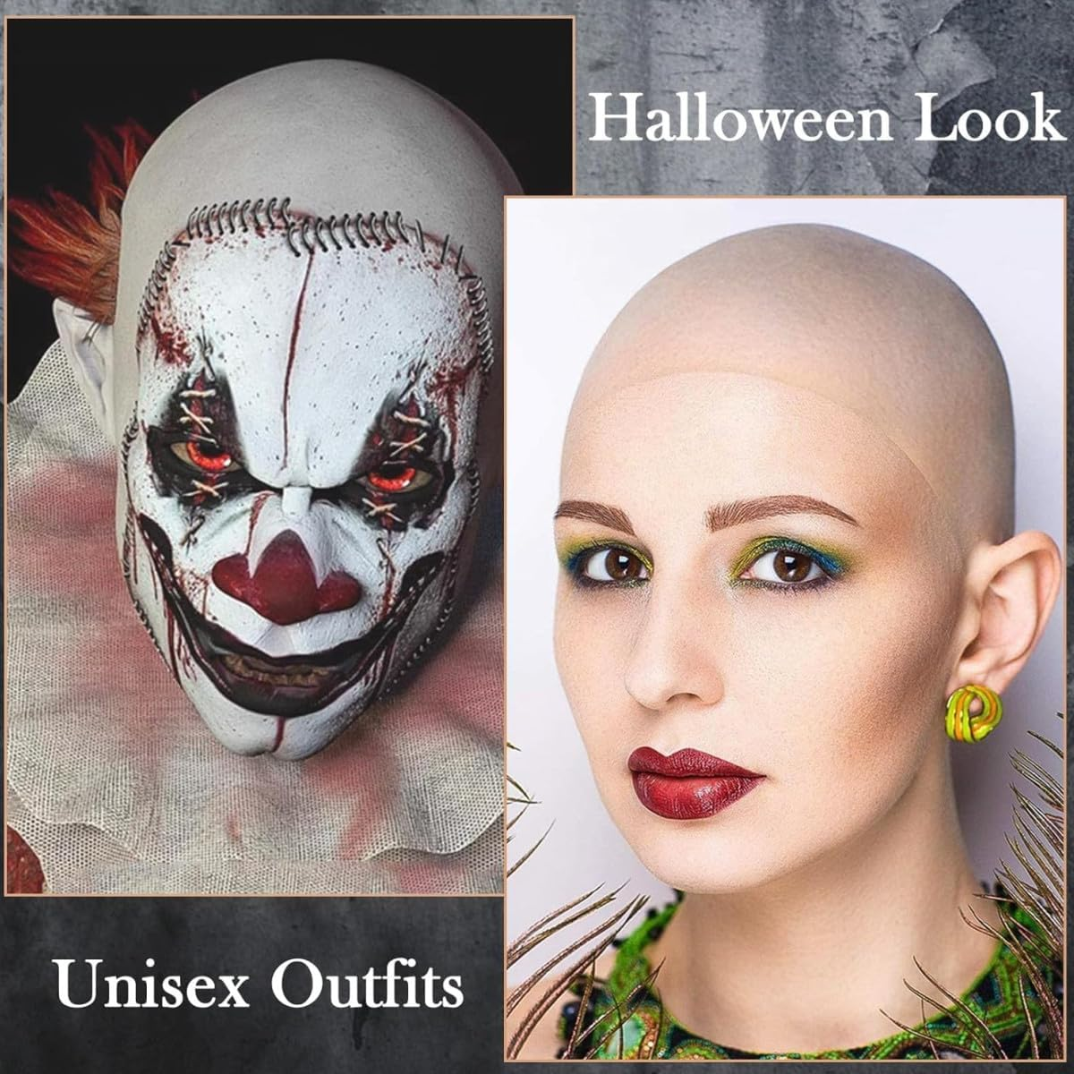 Jjiaolinin Bald Caps,Latex Bald Cap Makeup Bald Head Wig Cap for Adults Makeup Bald Head Wig Cap Costume Accessory Fake Scalp Props Cosplay, for Kids, Adult Men and Women image number 1