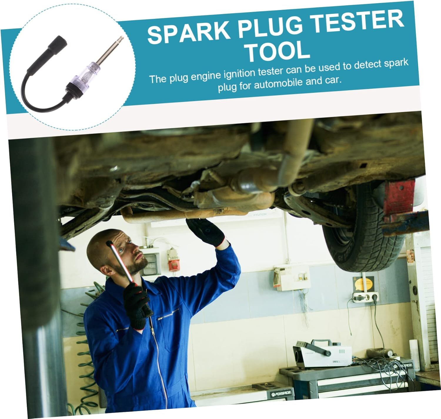 SUPVOX Spark Plug Tester Vehicle Spark Plug Detector Tester for Car Ignition System Check Automotive Engine Maintenance Tool image number 3