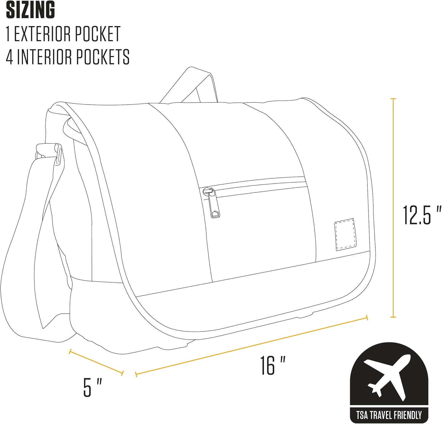 Carhartt, Durable Water-Resistant Work, Ripstop Messenger Bag (Black) image number 5