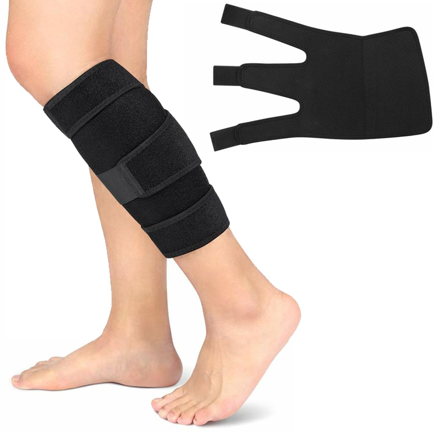 Calf Brace Pain Relief Compression Sport Shin Splint Support Sleeve Leg FAST (Right) image number 6