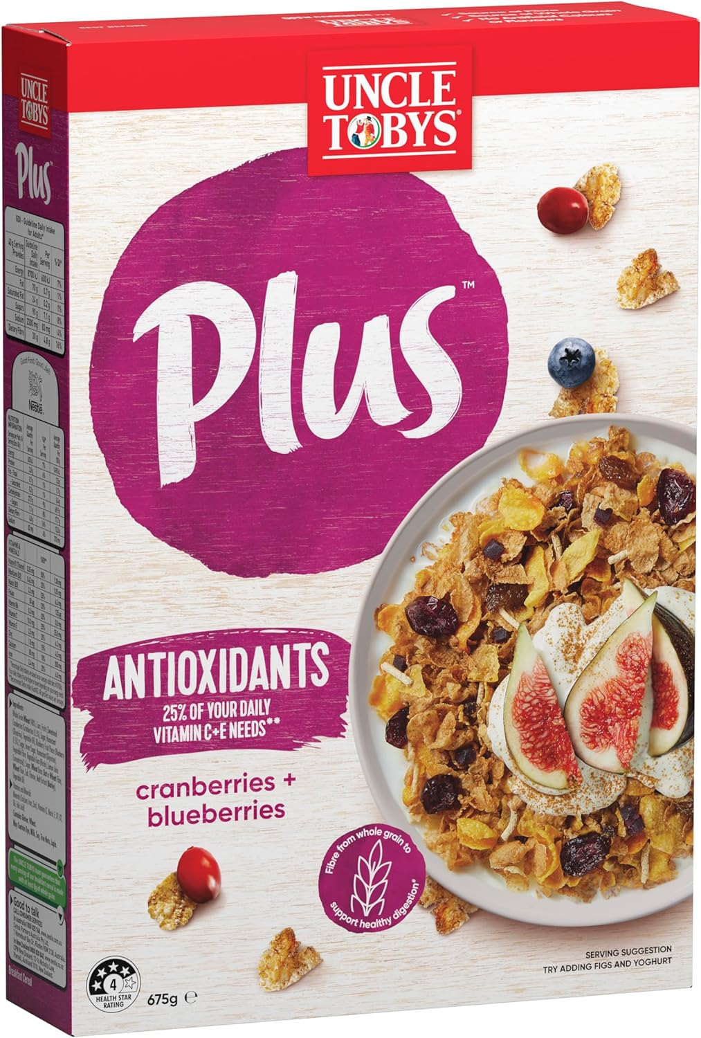 Uncle Tobys plus Antioxidant Breakfast Cereal 675 G image number 2
