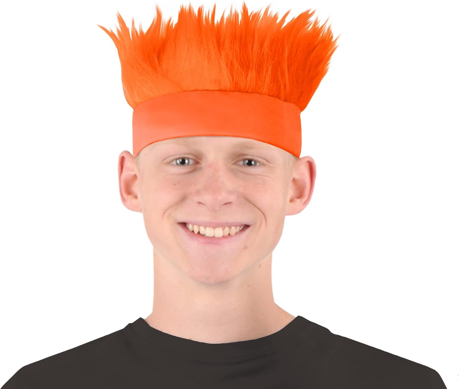 Beistle Hairy Headband, Orange - Black image number 2
