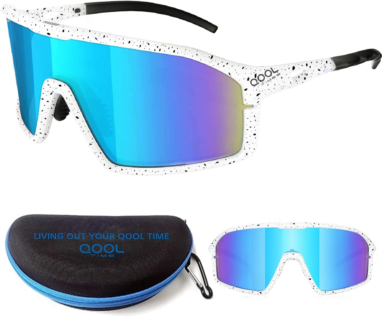 Living Out Your Qool Time Polarized Cycling Sunglasses for Women Men Golfing Running Volleyball MTB Outdoor Sports Padel image number 3