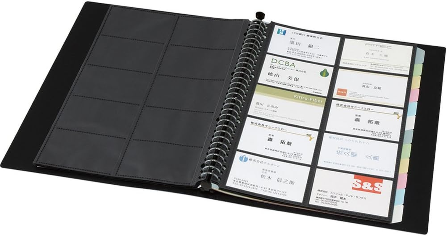 King Jim Shotdox Business Card Holder, Replaceable Type, A4, 300 Names, Blue, 36SD Ao image number 5