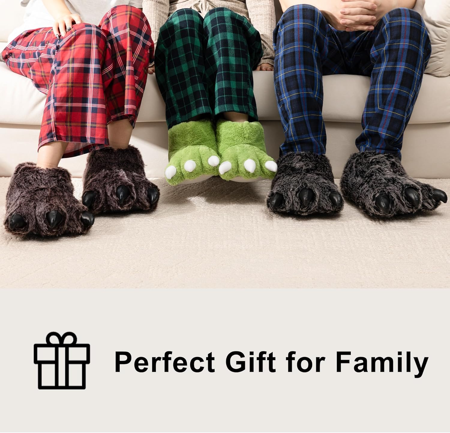 ULTRAIDEAS Animal Paw Slippers for Women and Men, Funny Claw Slippers for Adult, Unisex Cute Costume House Shoes image number 4