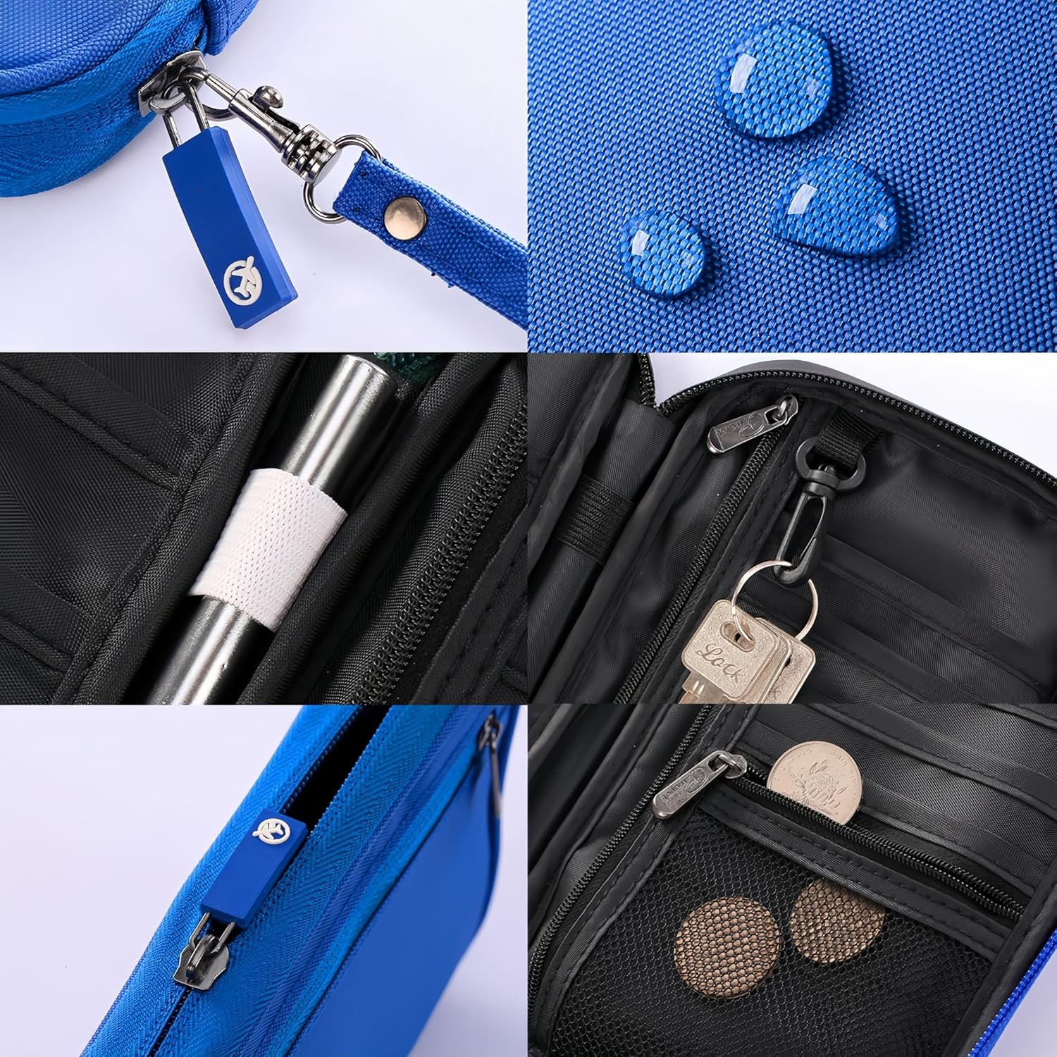 Wigmoa Family Passport Holder, RFID Blocking Passport Wallet for Women, Men, Travel Essentials Wallet, Waterproof Passport Holder Bag, Travel Document Organizer, S-ME (Light Gray) image number 3