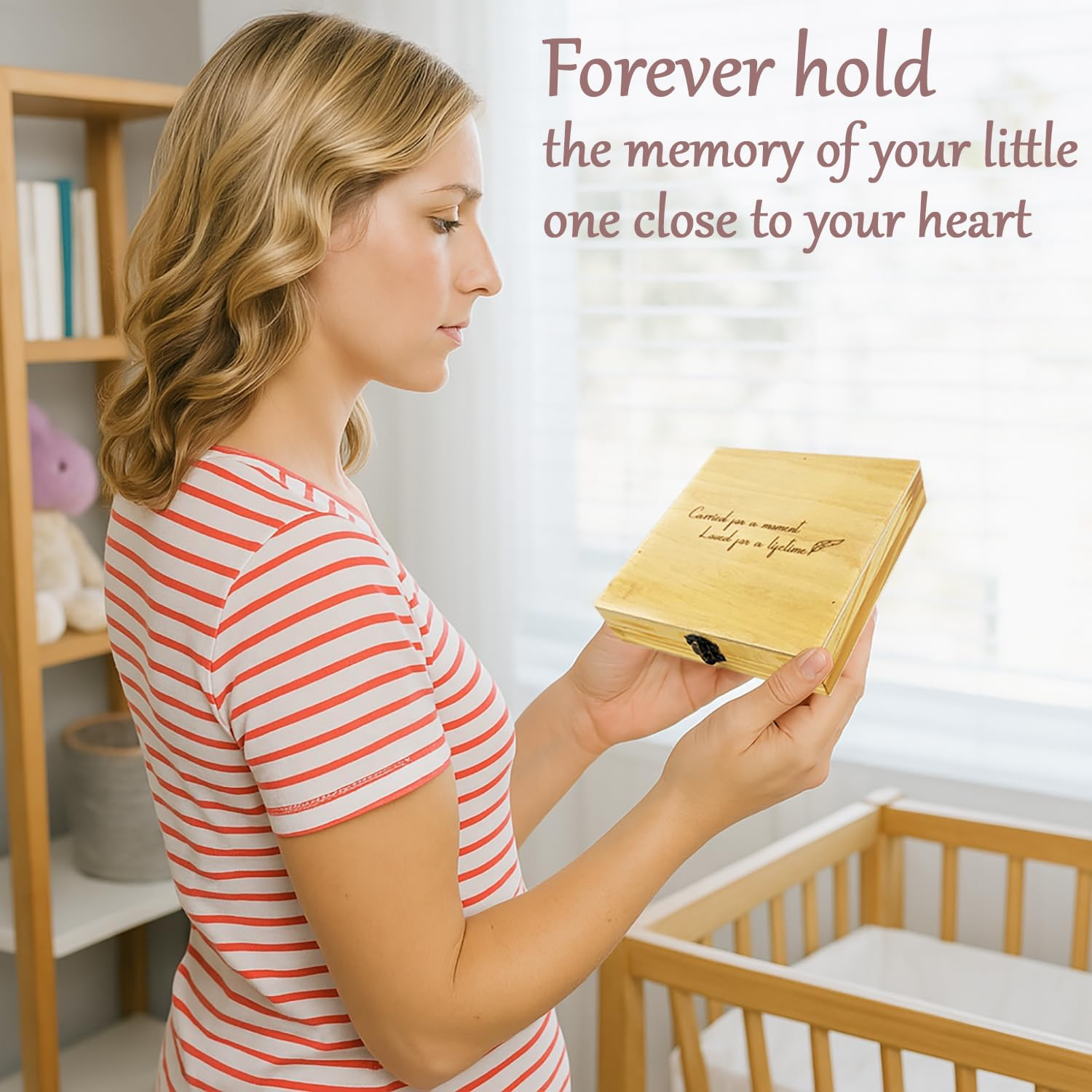 Miscarriage Memory Box, a Heartfelt Sympathy Gift for Mothers Loss of Baby, Wooden Keepsake Box, Remembrance Gifts Miscarriages, Infant Loss Memorial for Moms and Dads image number 4