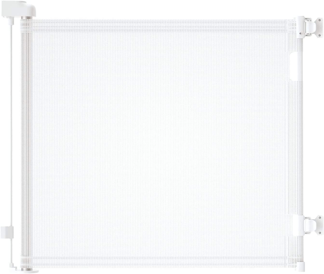 Veraste Retractable Baby Gate,Mesh Baby Gate or Mesh Dog Gate,33" Tall,Extends up to 55" Wide,Child Safety Gate for Doorways, Stairs, Hallways, Indoor/Outdoor（White,33"X55" image number 3