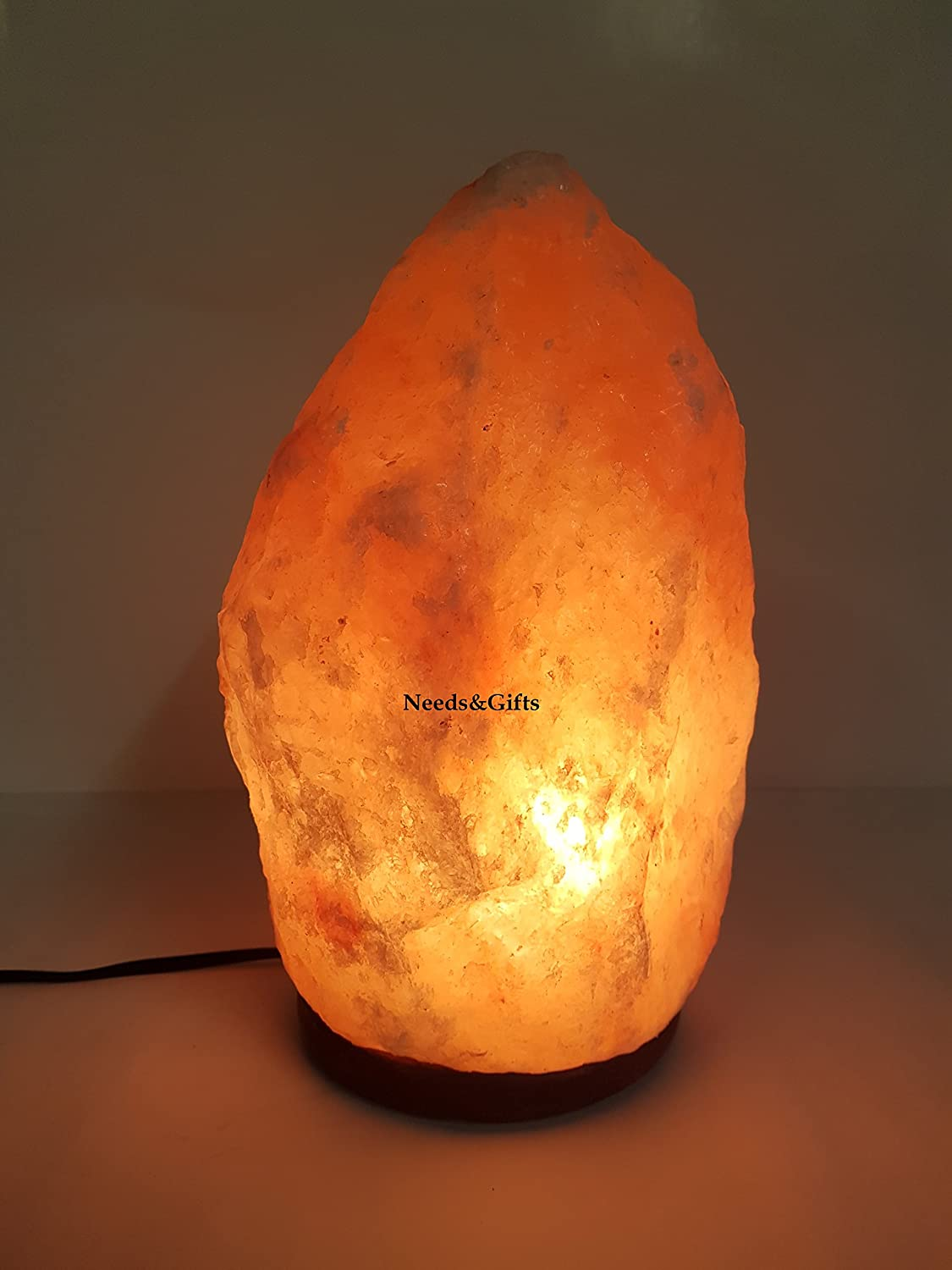 Needs&Gifts 2-3 KG Prime Quality 100% Original Himalayan Crystal Rock Salt Lamp Natural from Foothills of the Himalayas Beautifully Hand Craft Comes with Complete Electric Fitting Guaranteed image number 6