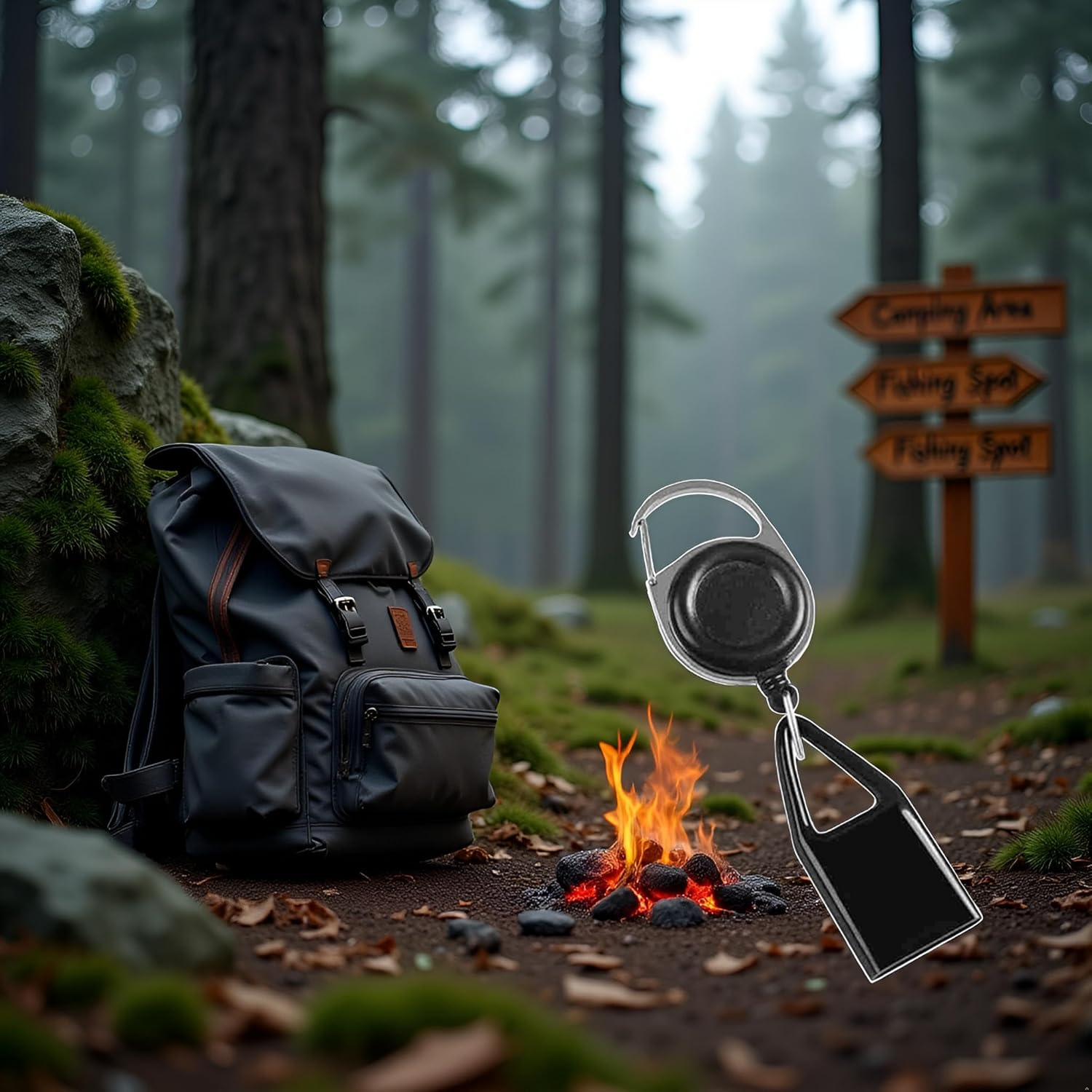 2Pcs Black Lighters Clip,Retractable Lighters Keychain Belt,Anti Lost Retractable Lighter Cover, Leash for Fishing Hiking,Lighter Protective Cover for Camping, Matches Accessory image number 4