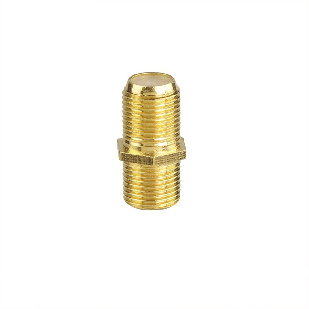 VCE Coaxial Cable Connector, RG6 Coax Cable Extender F-Type Gold Plated Adapter Female to Female for TV Cables, 5-Pack image number 2