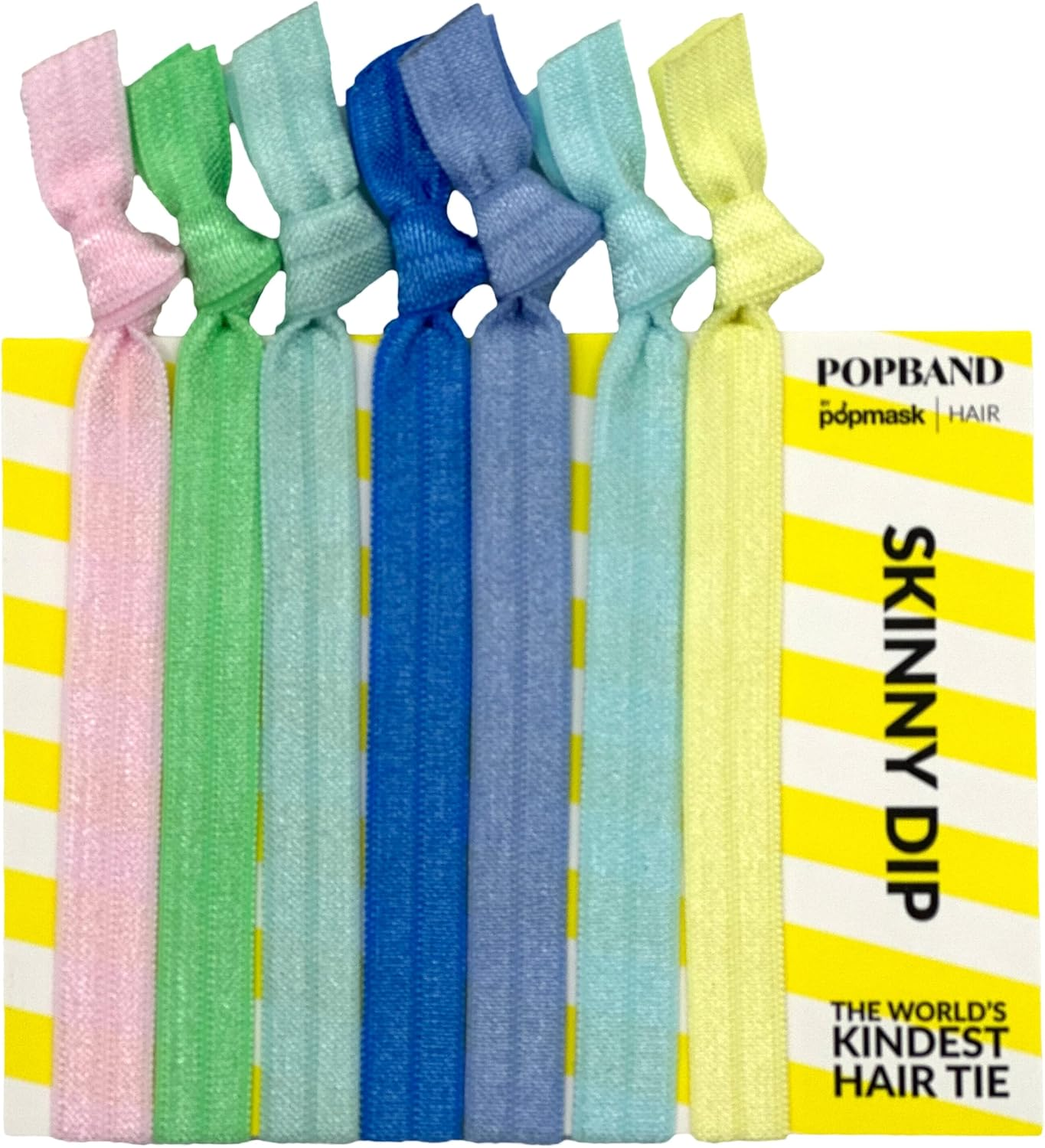 Popband Ink Knot Hair Bands, Stretchy Hair Bobbles in Dark Neutral Colours, Versatile Hair Accesories for Women, 5 Hair Ties