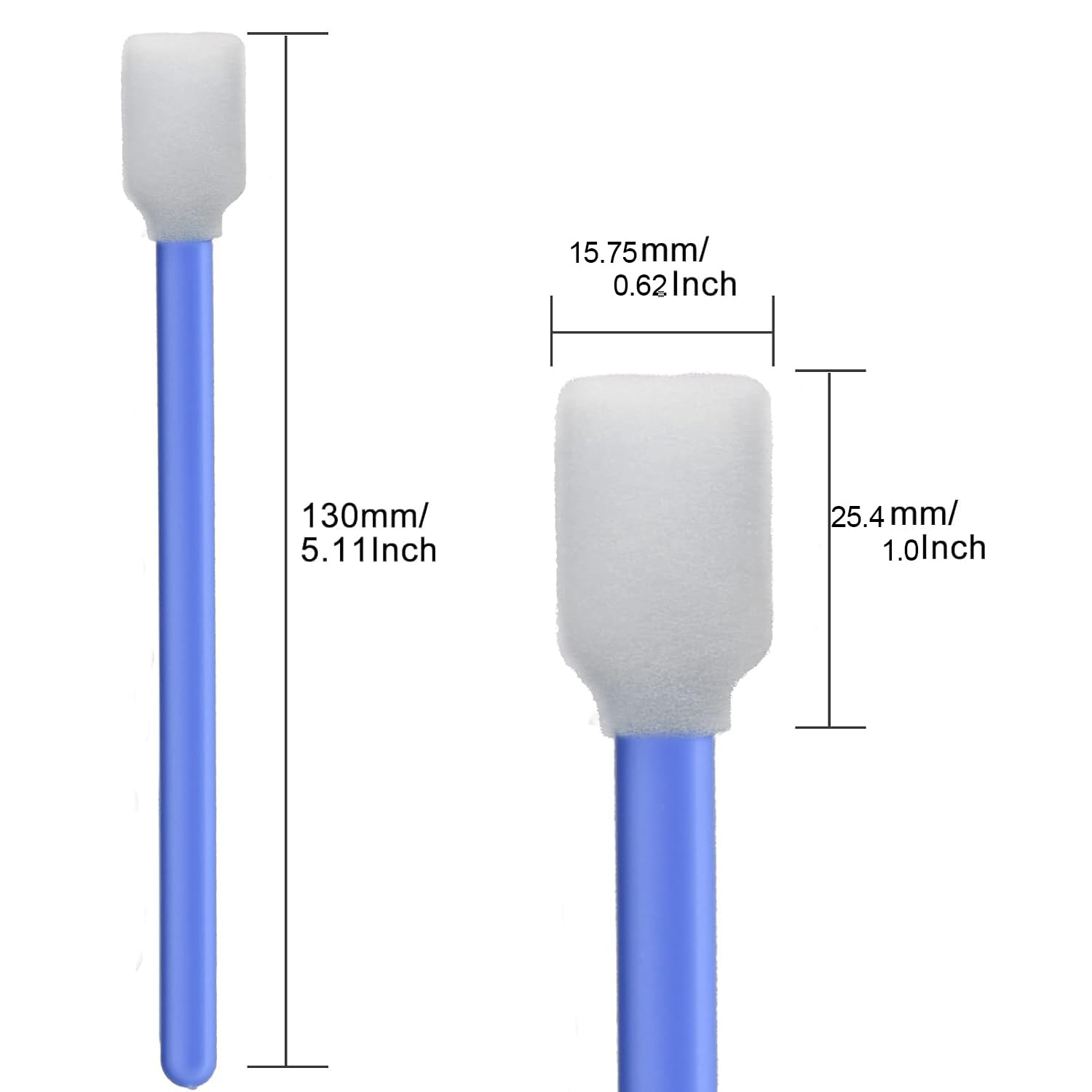 Wellgler'S Tape Head Cleaning Swabs，50 Lint Free Foam Swabs per Pack image number 5