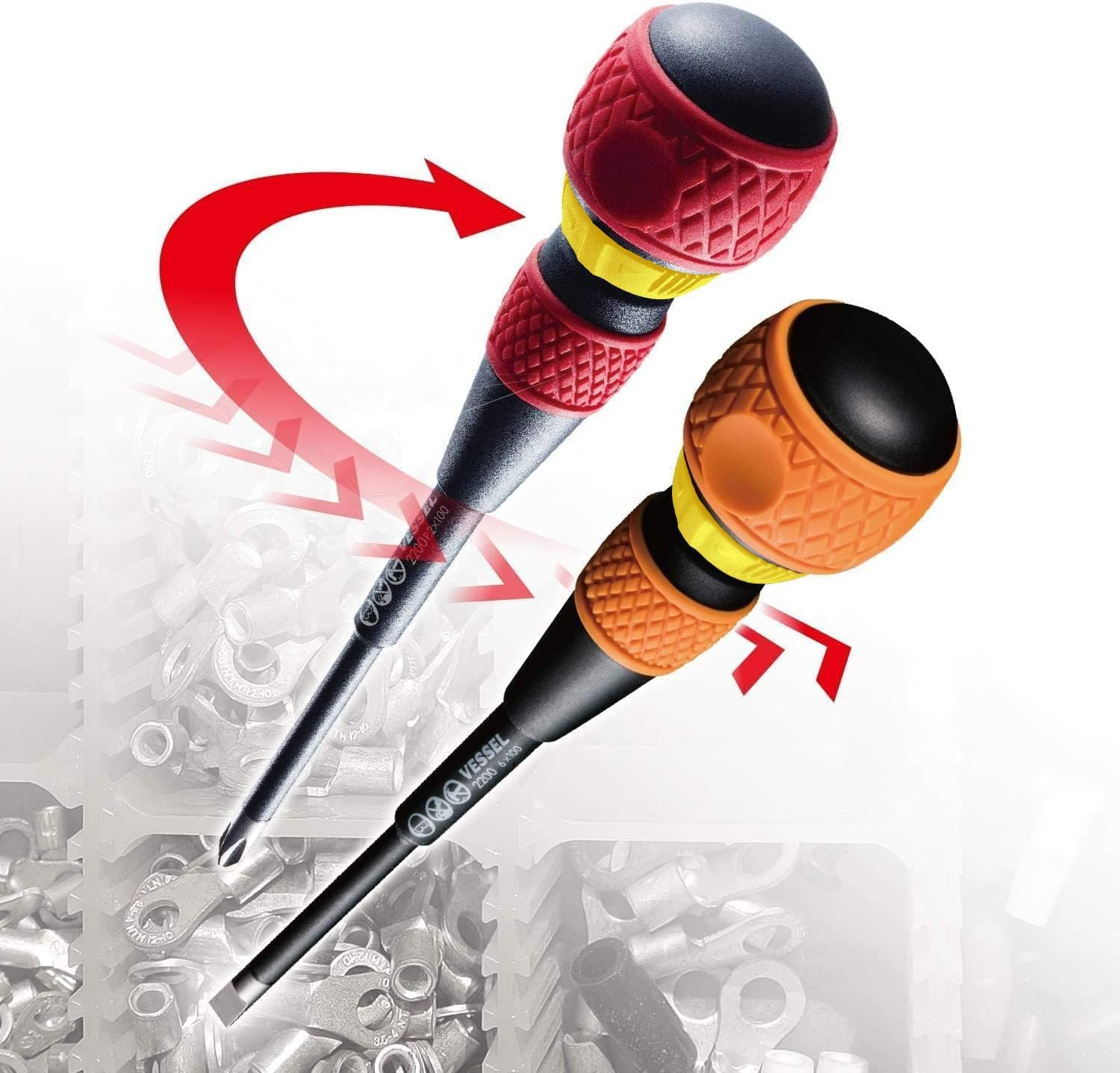 VESSEL Ball Ratchet Driver Replacement Shaft 2200B +2 X 150 image number 4