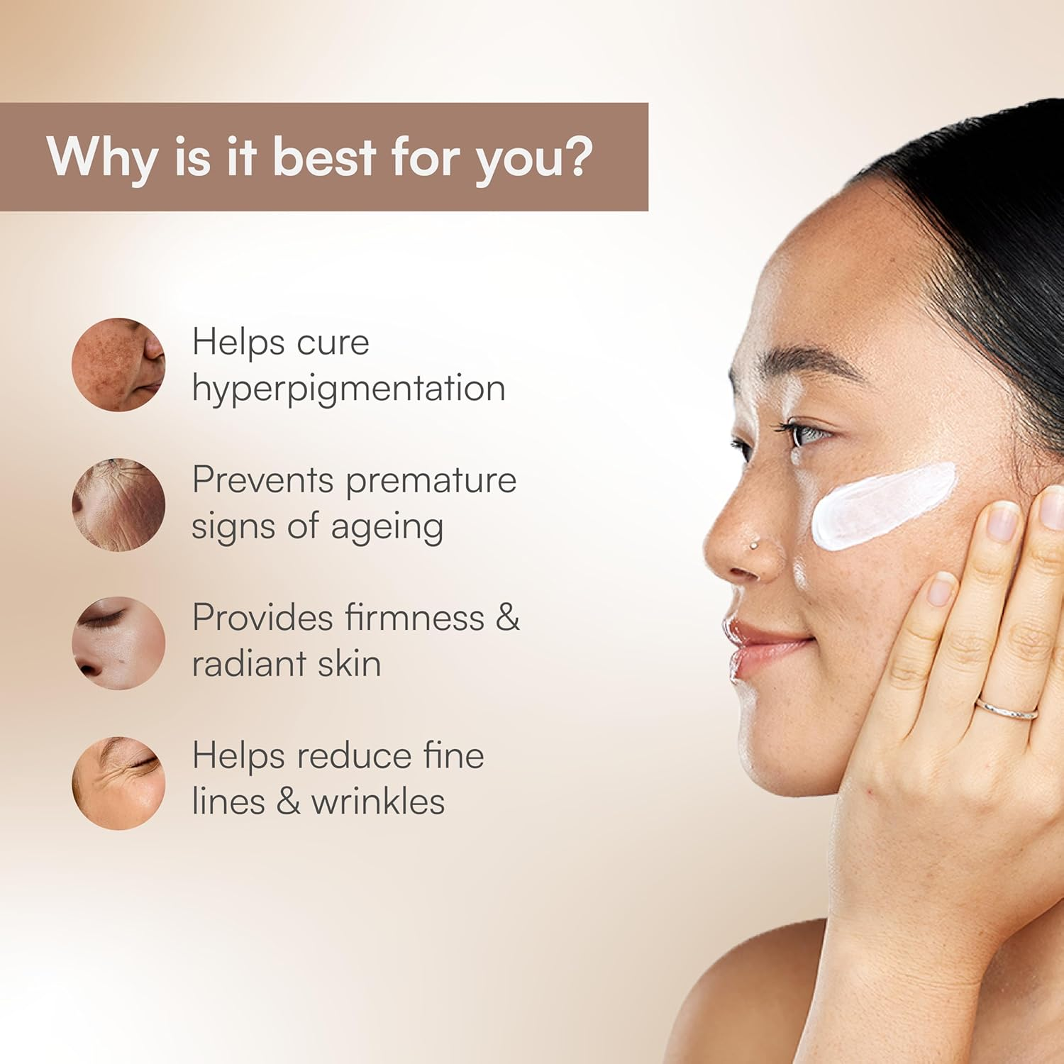 Brinton Obril Gold Skin Serum with Hyaluronic Acid, Retinol and Kojic Acid | Dermatologically Tested | All Skin Types | for Men and Women - 30Ml image number 3